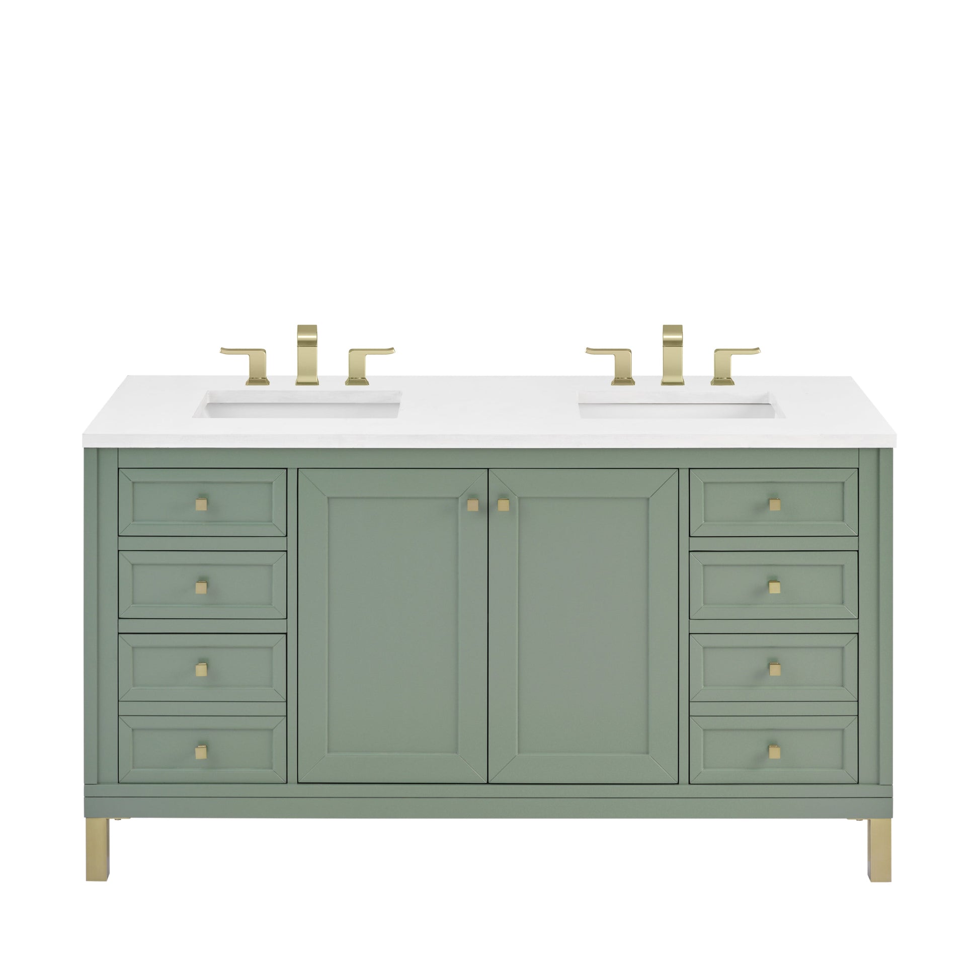 Smokey Celadon / White Zeus - 3 Faucet Holes