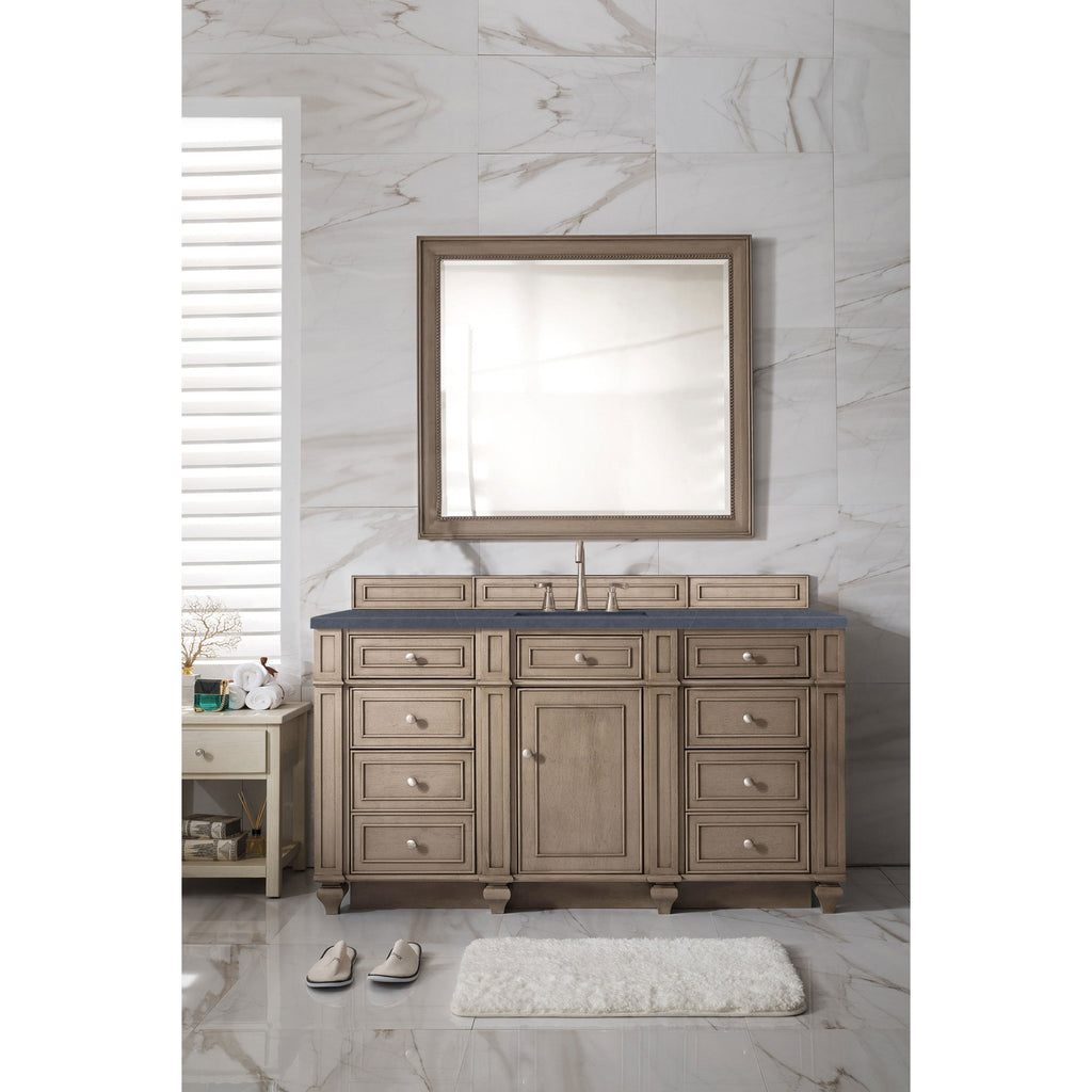 Whitewashed Walnut / Charcoal Soapstone - 3 Faucet Holes