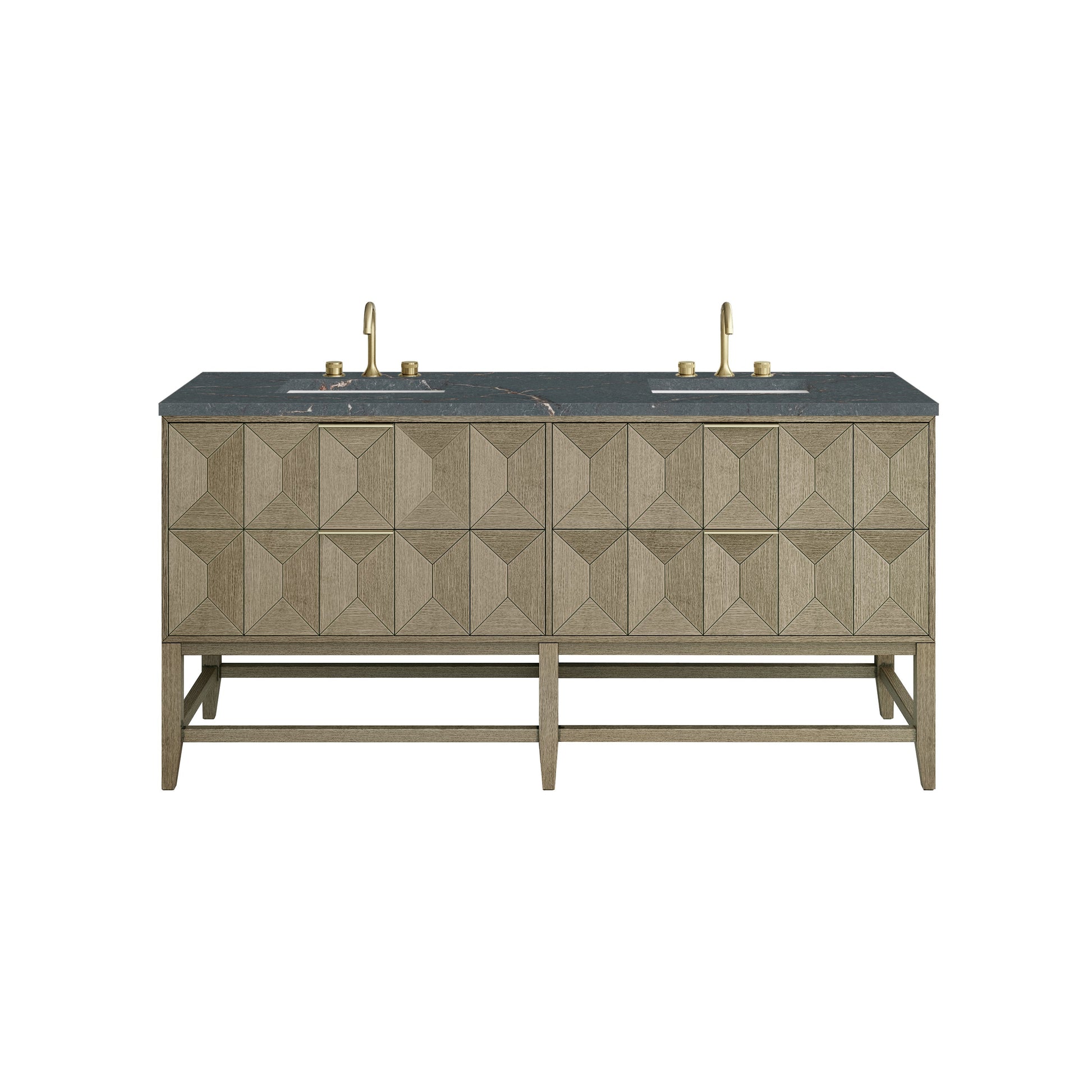 Pebble Oak / Parisien Bleu - 3 Faucet Holes