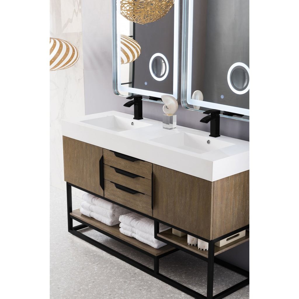Latte Oak / Matte Black / Glossy White - 1 Faucet Hole