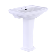 Toto Clayton Rectangular Pedestal Bathroom Sink For 4" Center Faucets