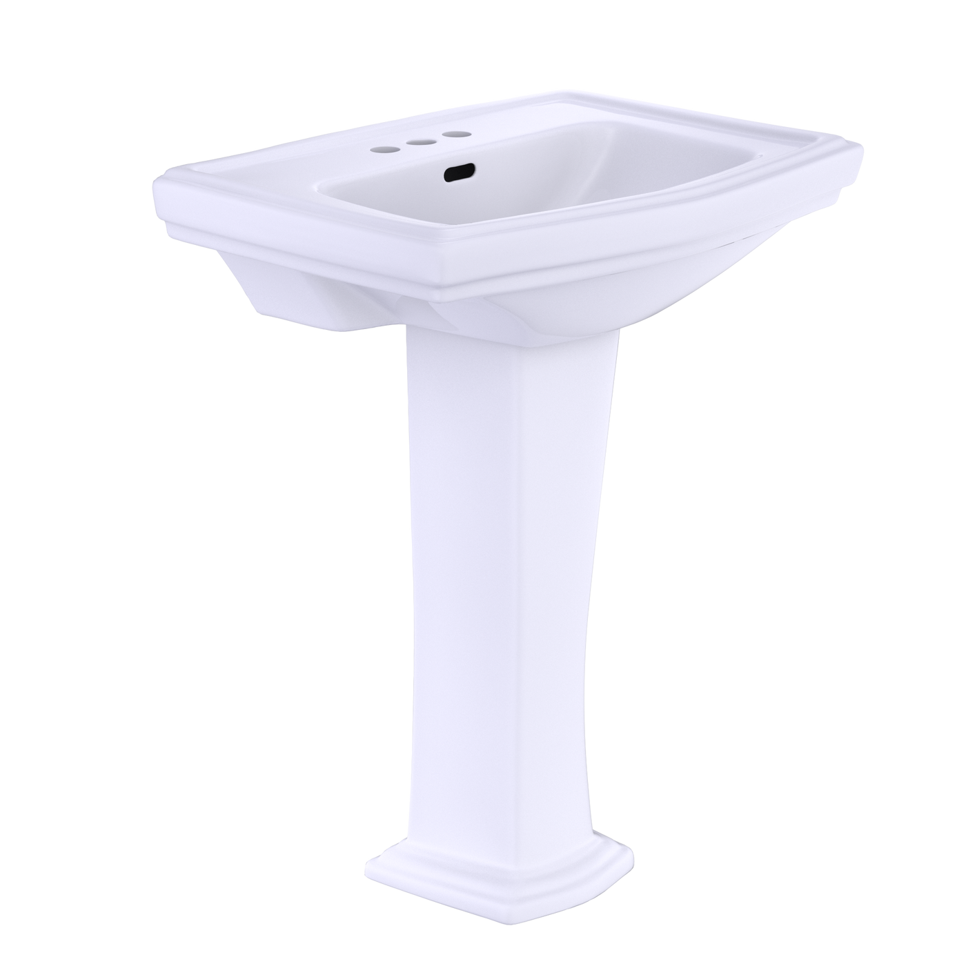 Toto Clayton Rectangular Pedestal Bathroom Sink For 4" Center Faucets
