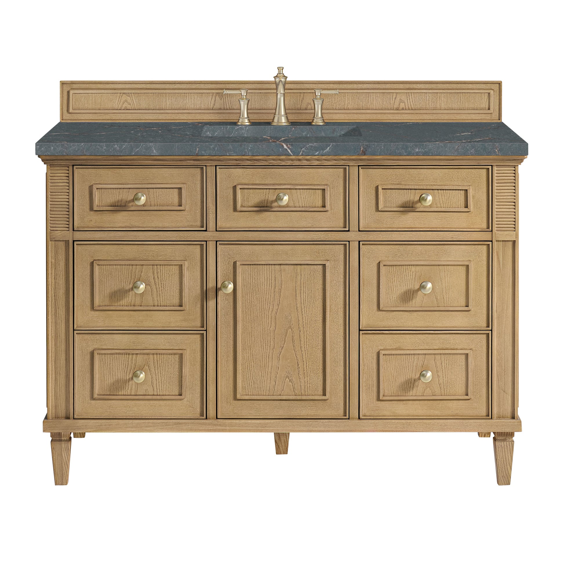 Light Natural Oak / Parisien Bleu - 3 Faucet Holes