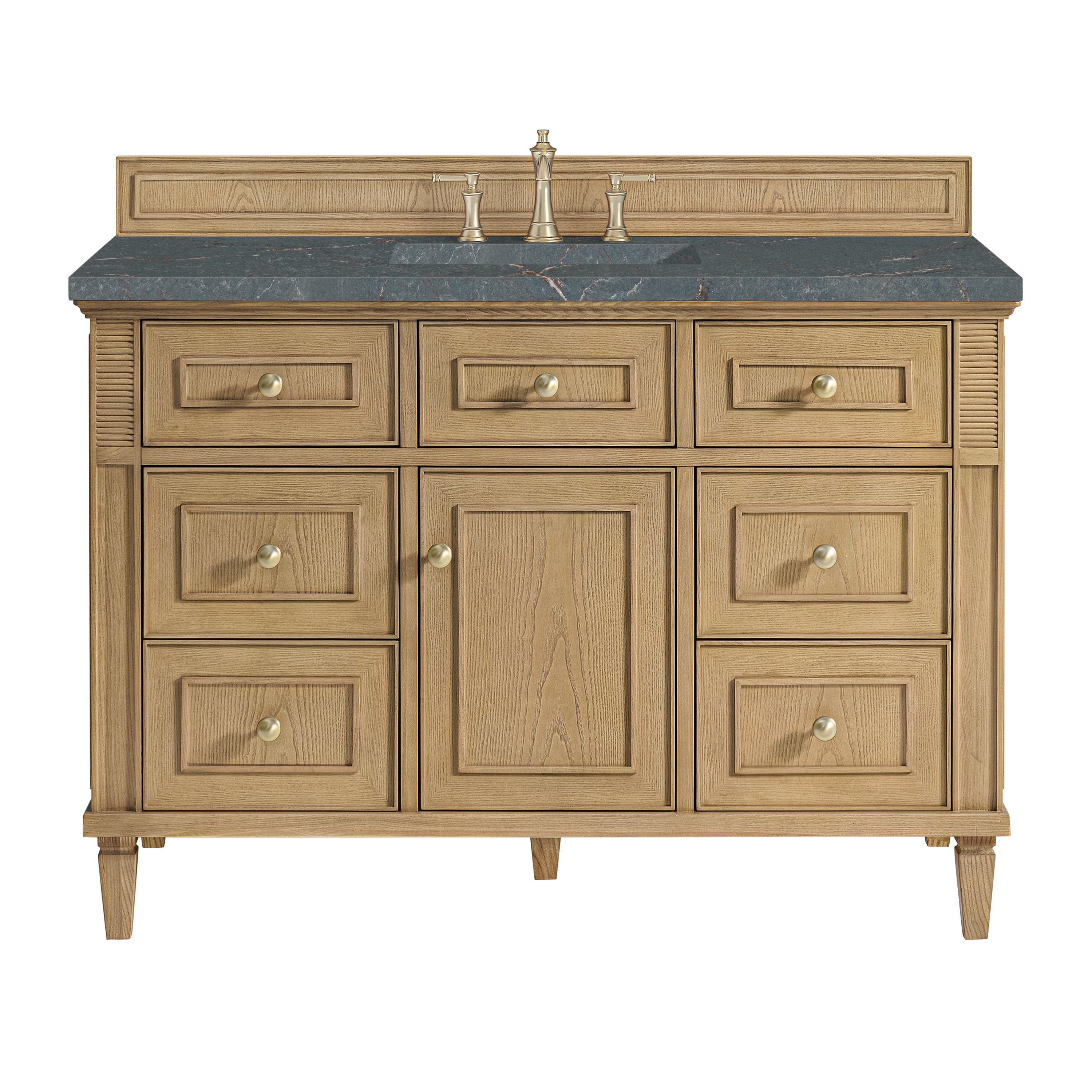 Light Natural Oak / Parisien Bleu - 3 Faucet Holes