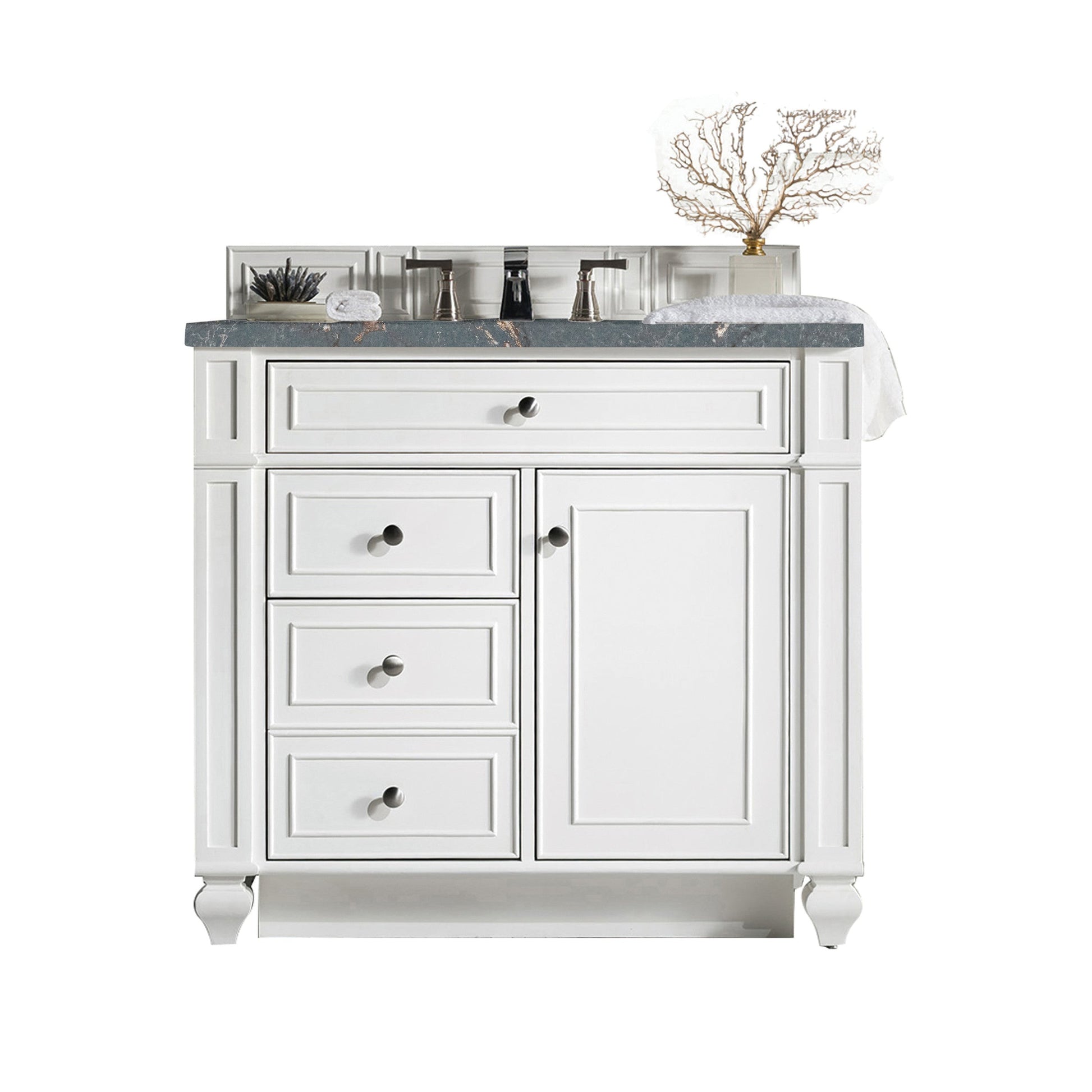 Bright White / Parisien Bleu - 3 Faucet Holes