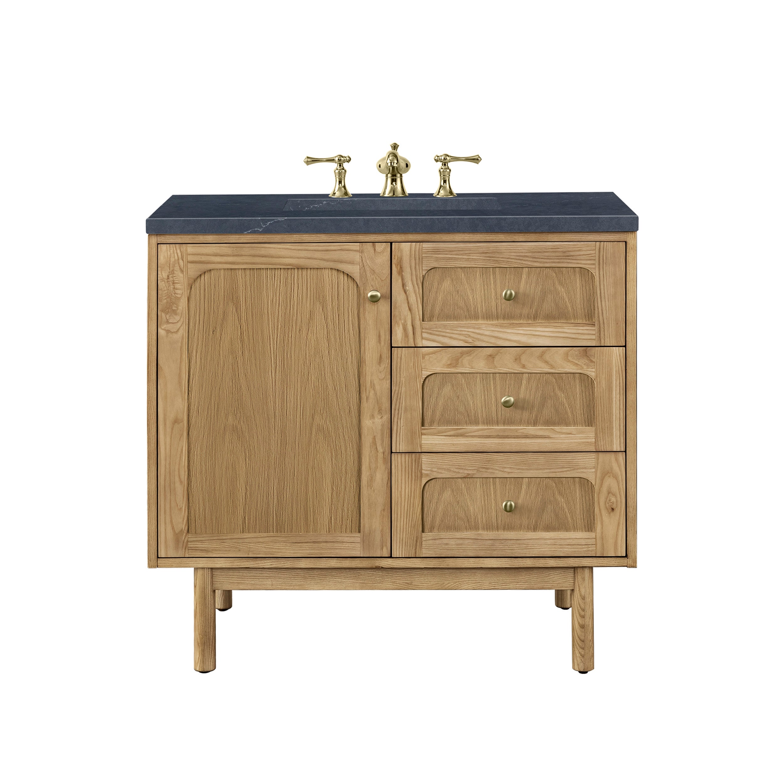 Light Natural Oak / Charcoal Soapstone - 3 Faucet Holes