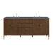 Mid-Century Walnut / Charcoal Soapstone - 3 Faucet Holes