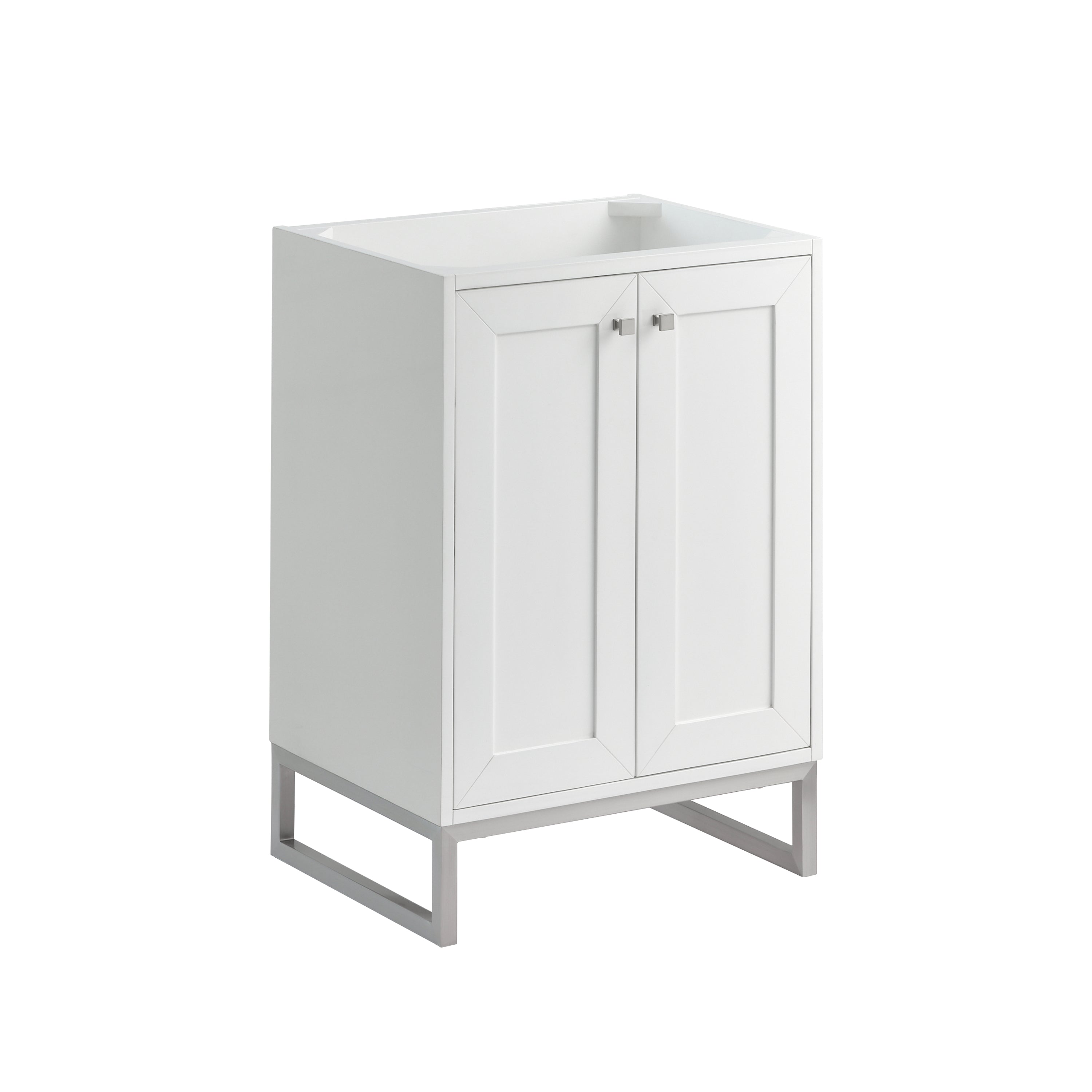 Glossy White / Brushed Nickel