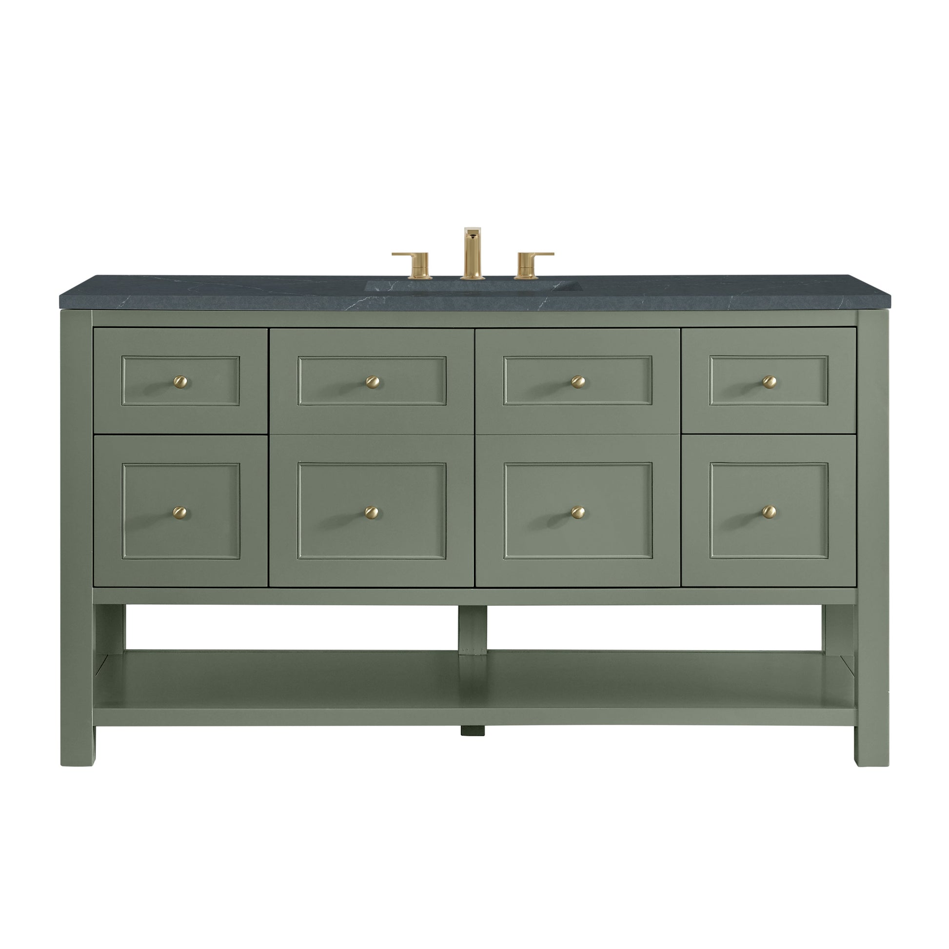 Smokey Celadon / Charcoal Soapstone - 3 Faucet Holes