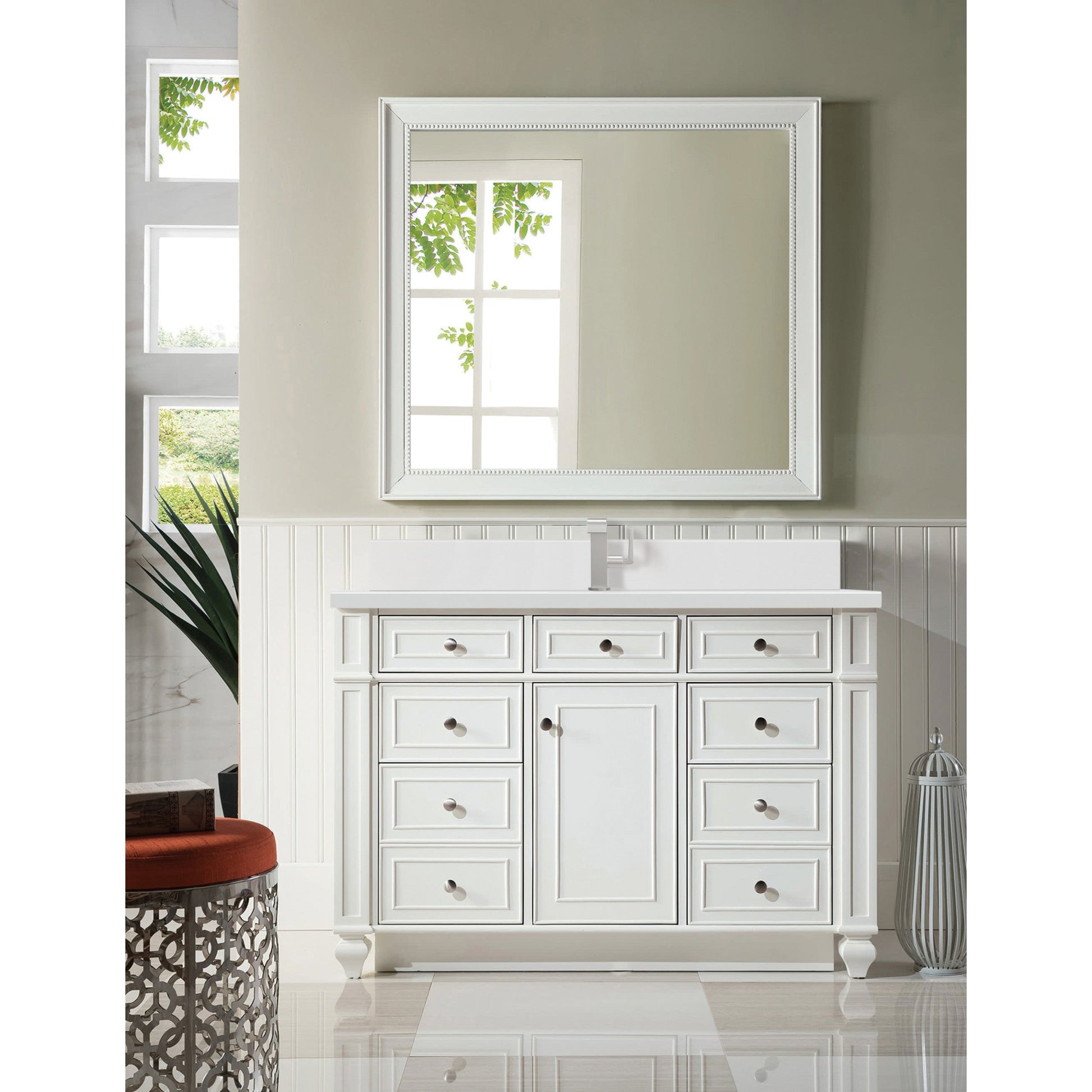 Bright White / White Zeus - 1 Faucet Hole