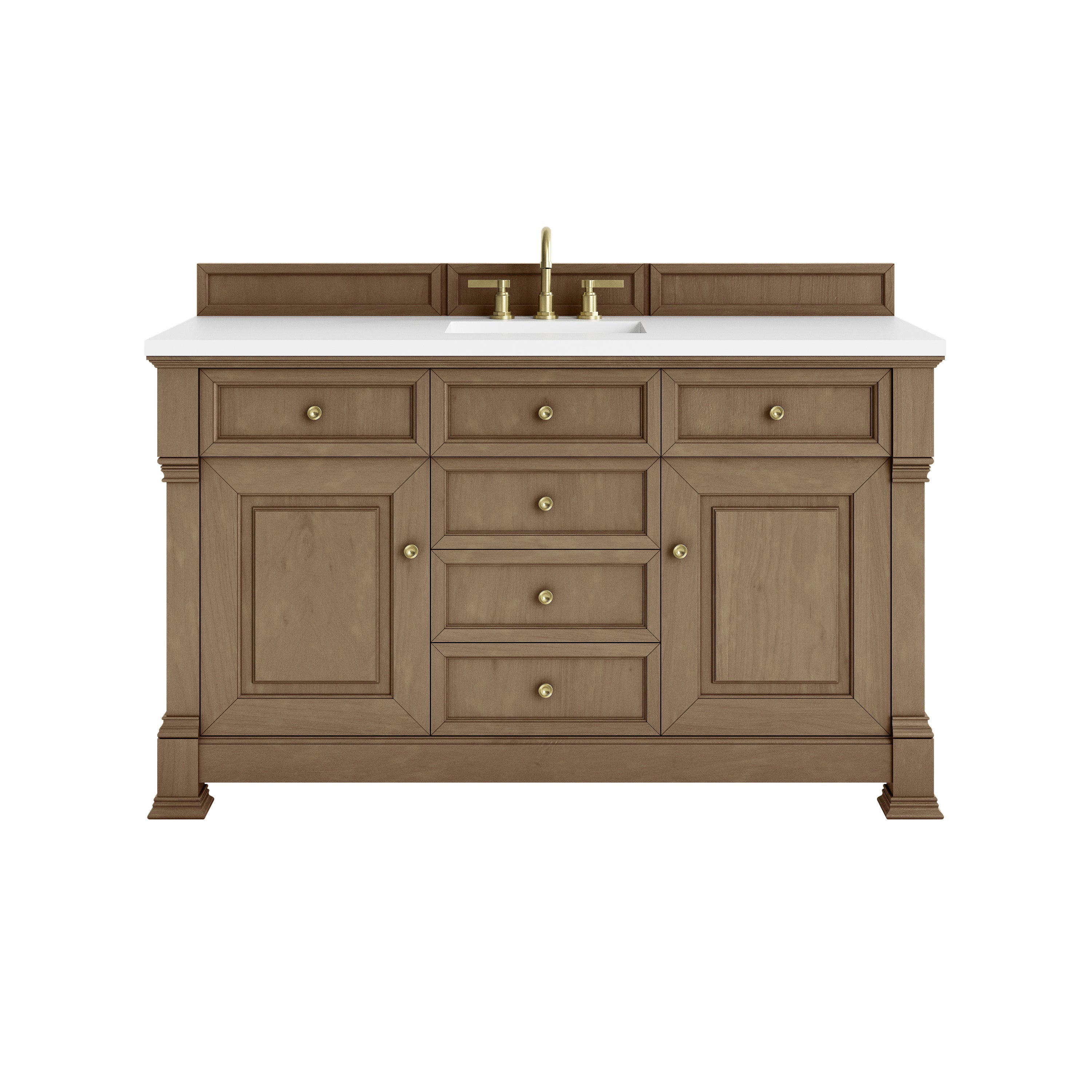 Pecan / White Zeus - 3 Faucet Holes