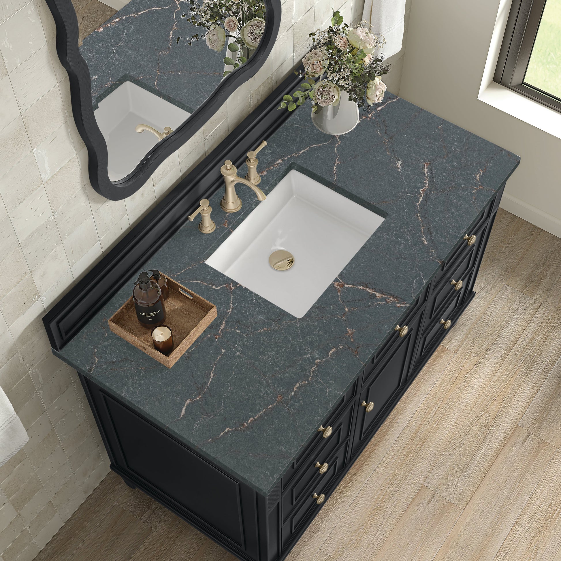 Black Onyx / Parisien Bleu - 3 Faucet Holes