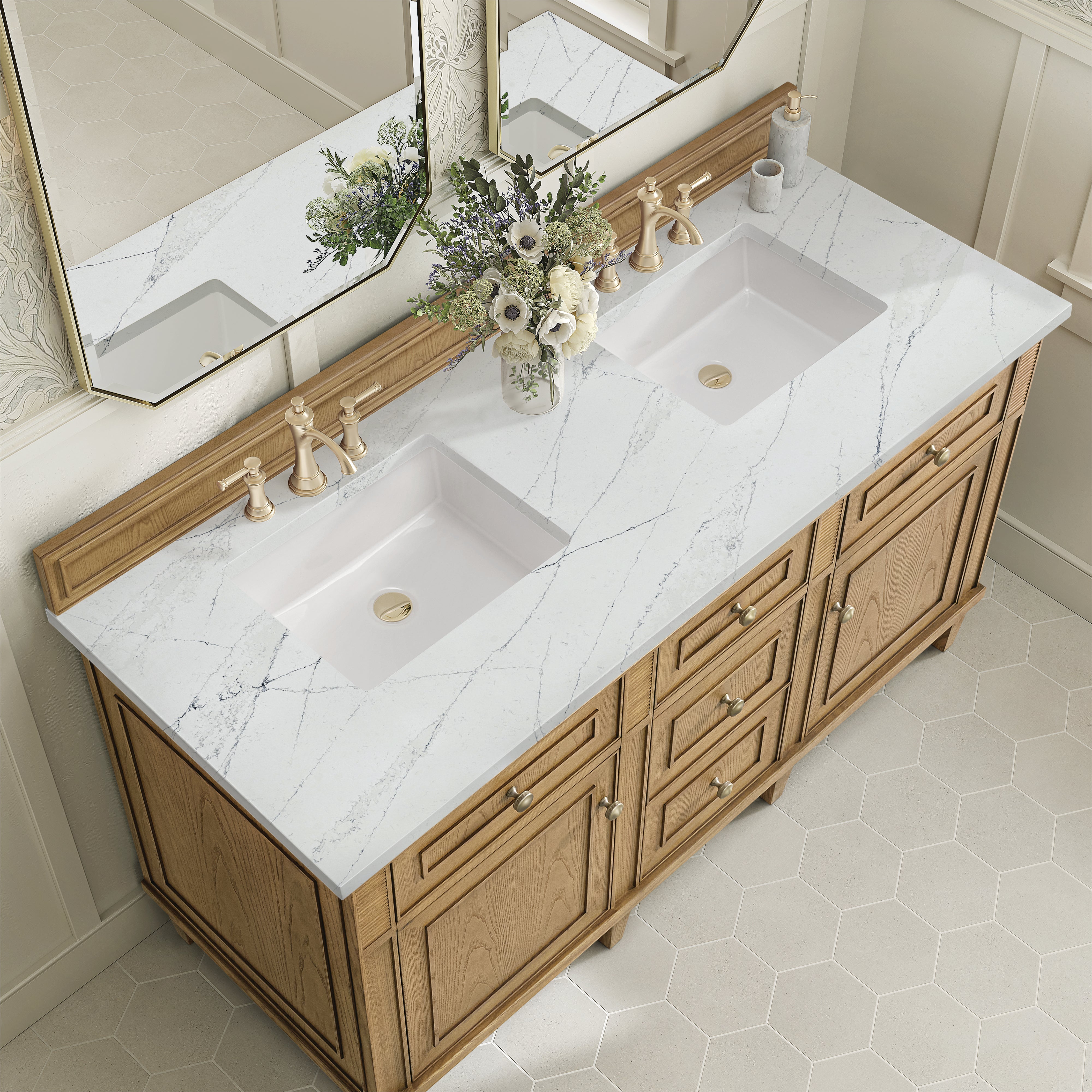 Light Natural Oak / Ethereal Noctis - 3 Faucet Holes