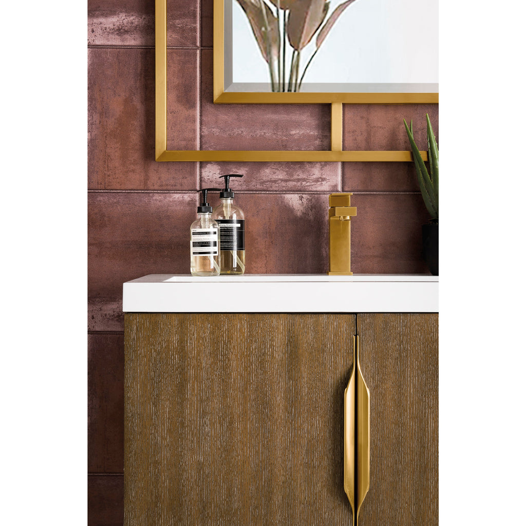Latte Oak / Radiant Gold / Glossy White - 1 Faucet Hole