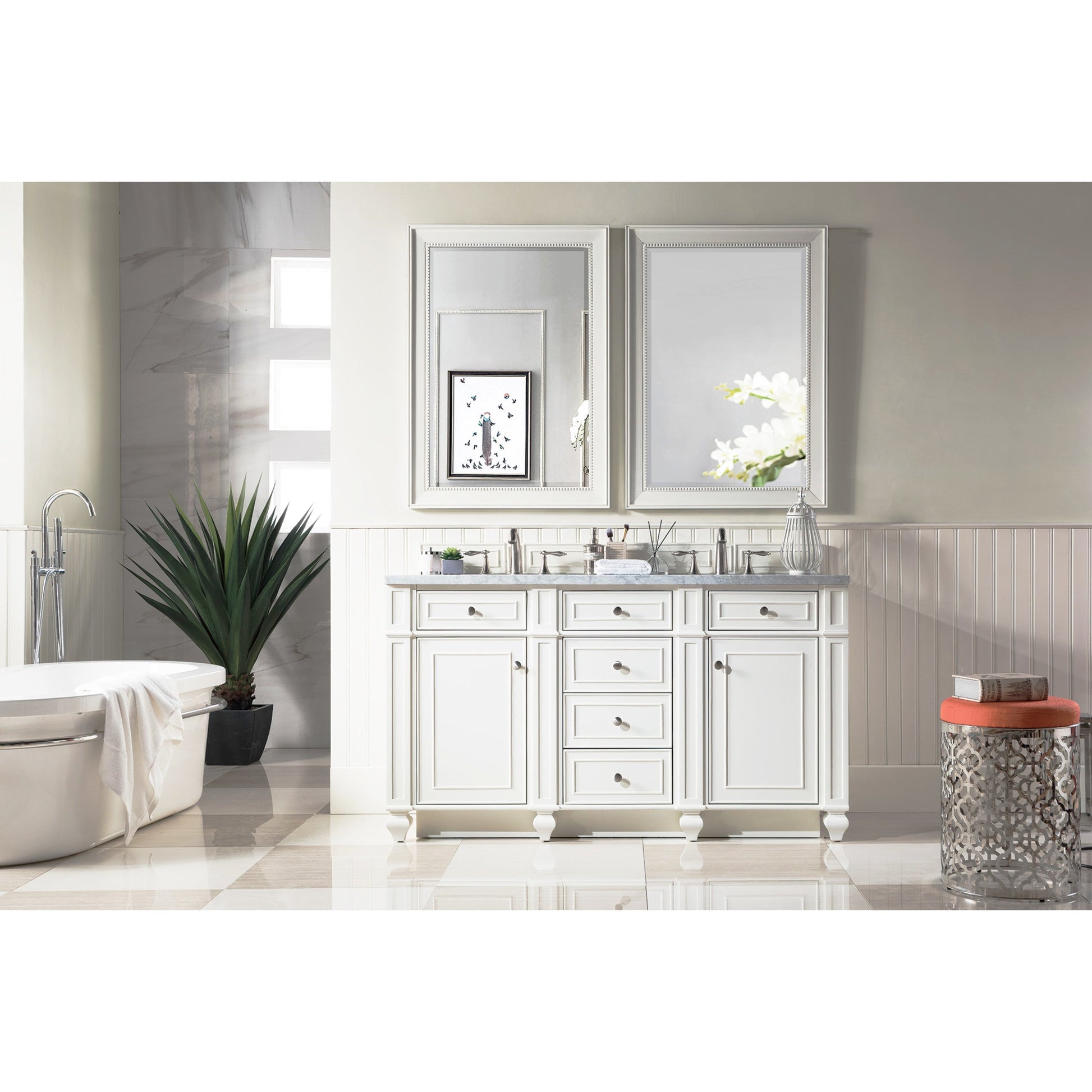 Bright White / Carrara White - 3 Faucet Holes