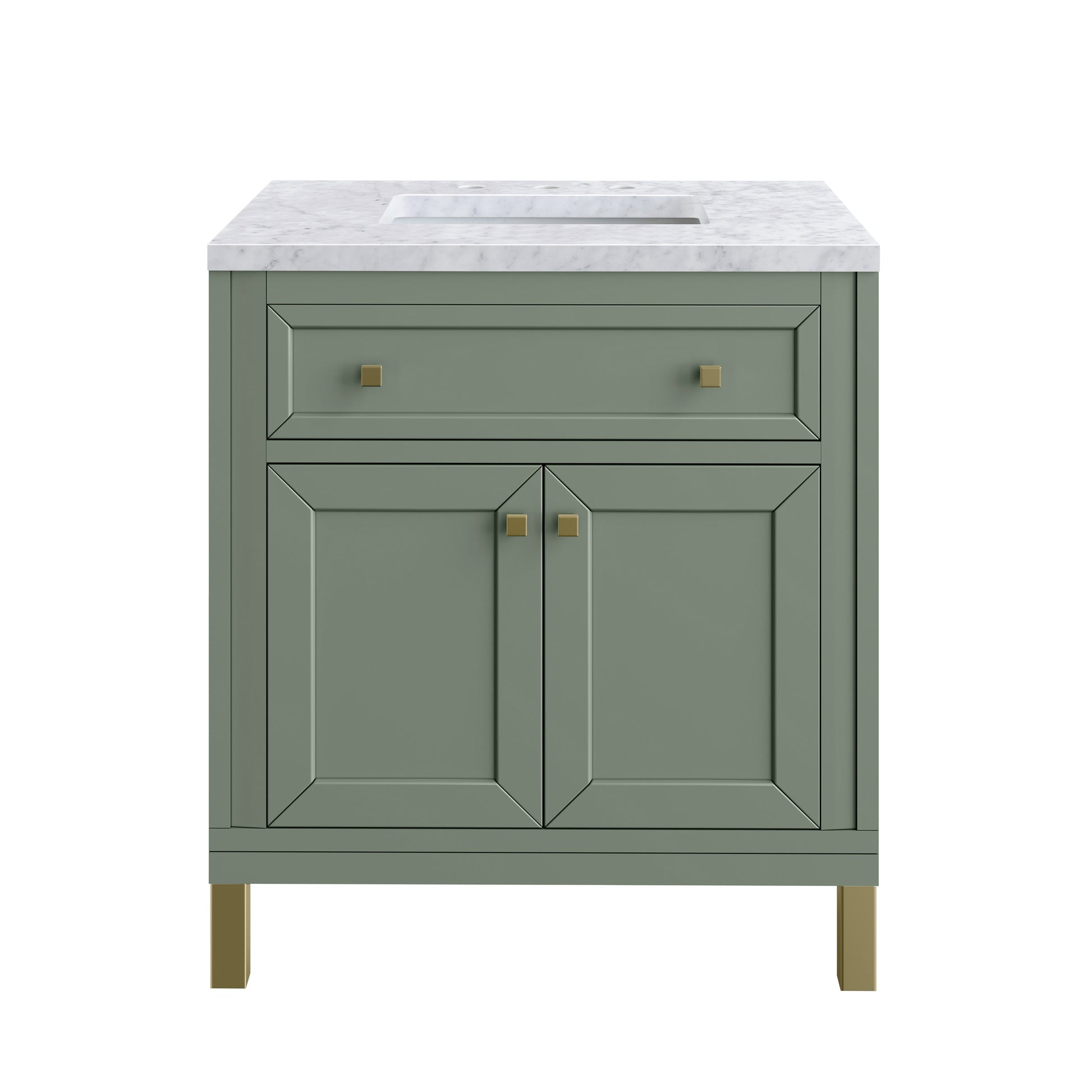 Smokey Celadon / Carrara White - 3 Faucet Holes