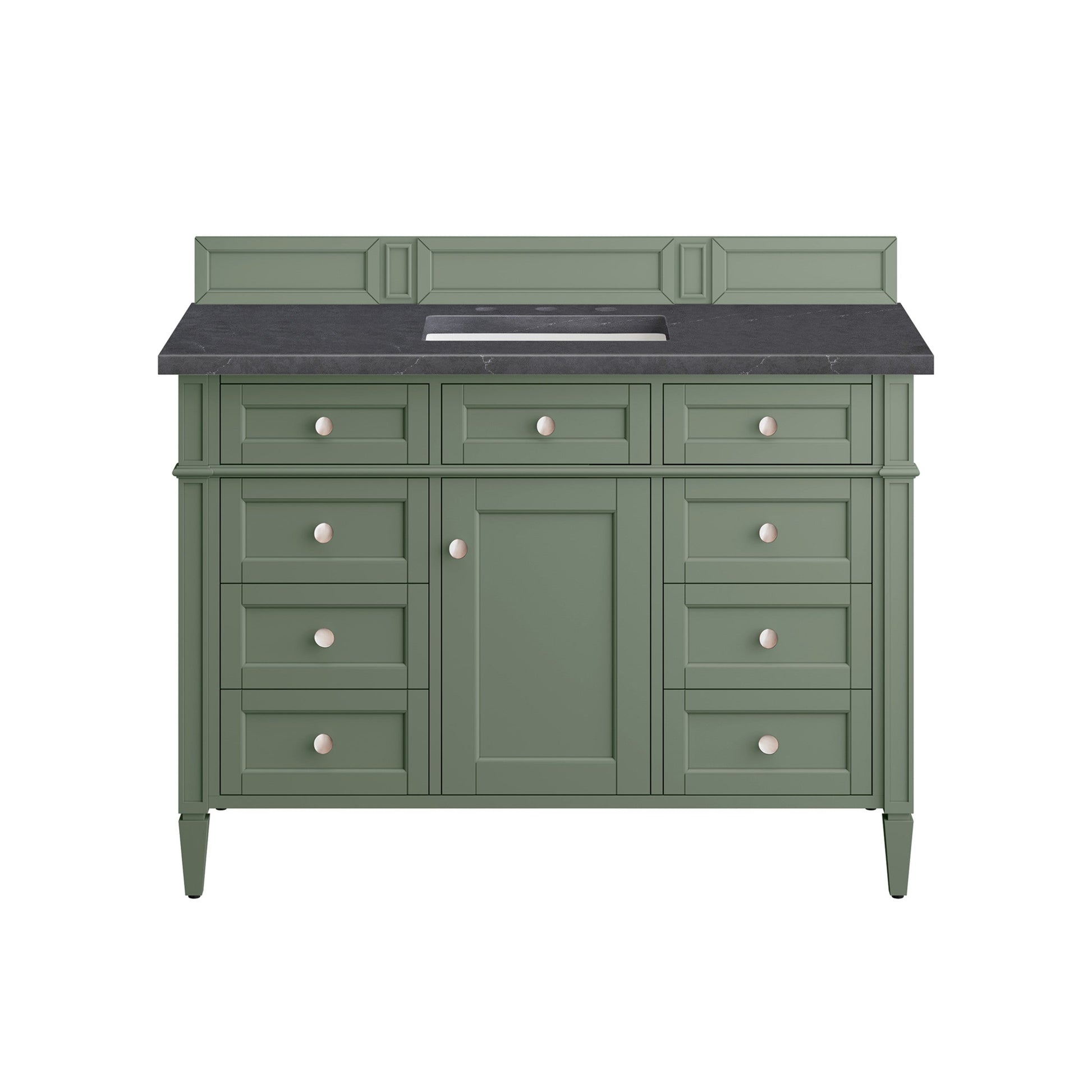 Smokey Celadon / Charcoal Soapstone - 3 Faucet Holes