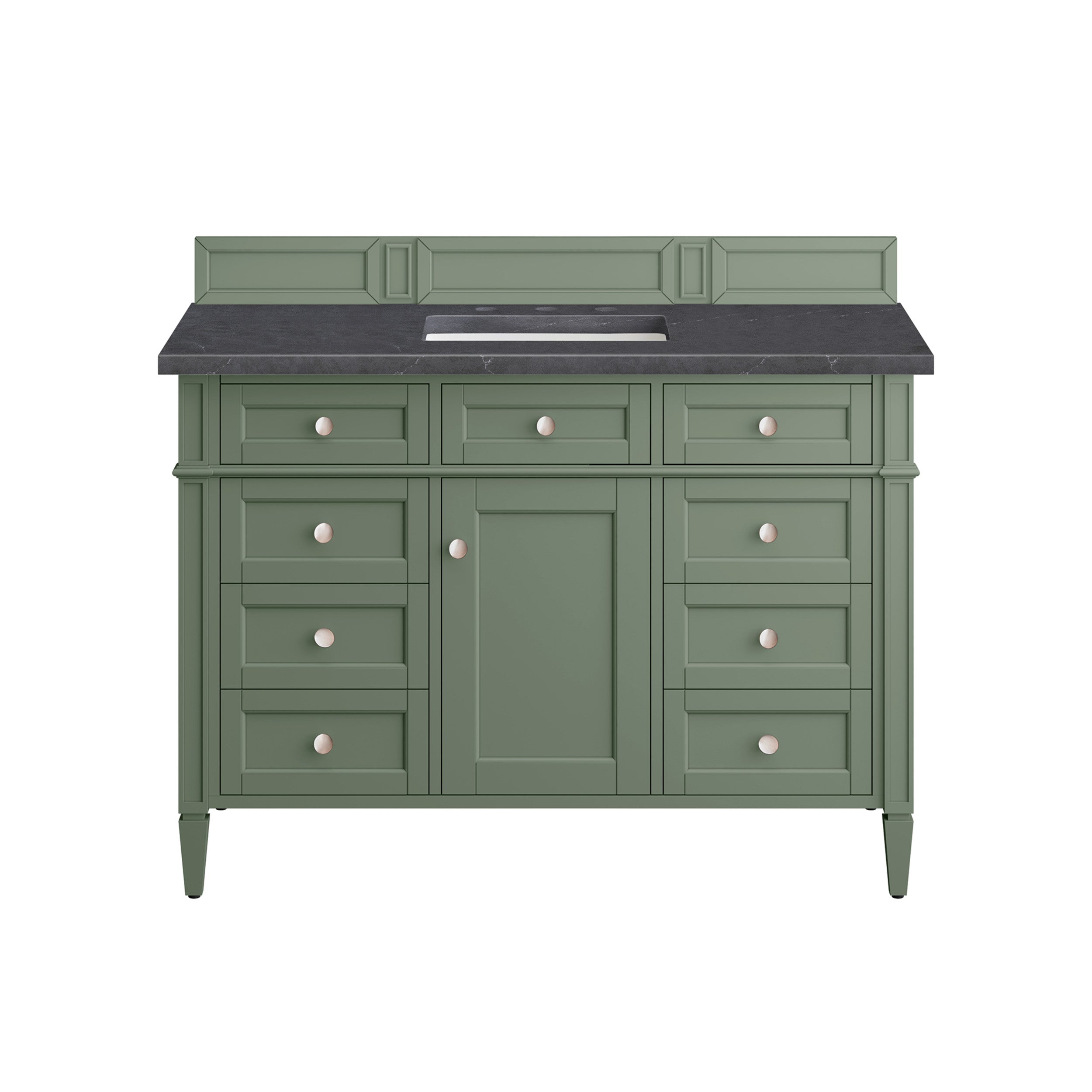 Smokey Celadon / Charcoal Soapstone - 3 Faucet Holes