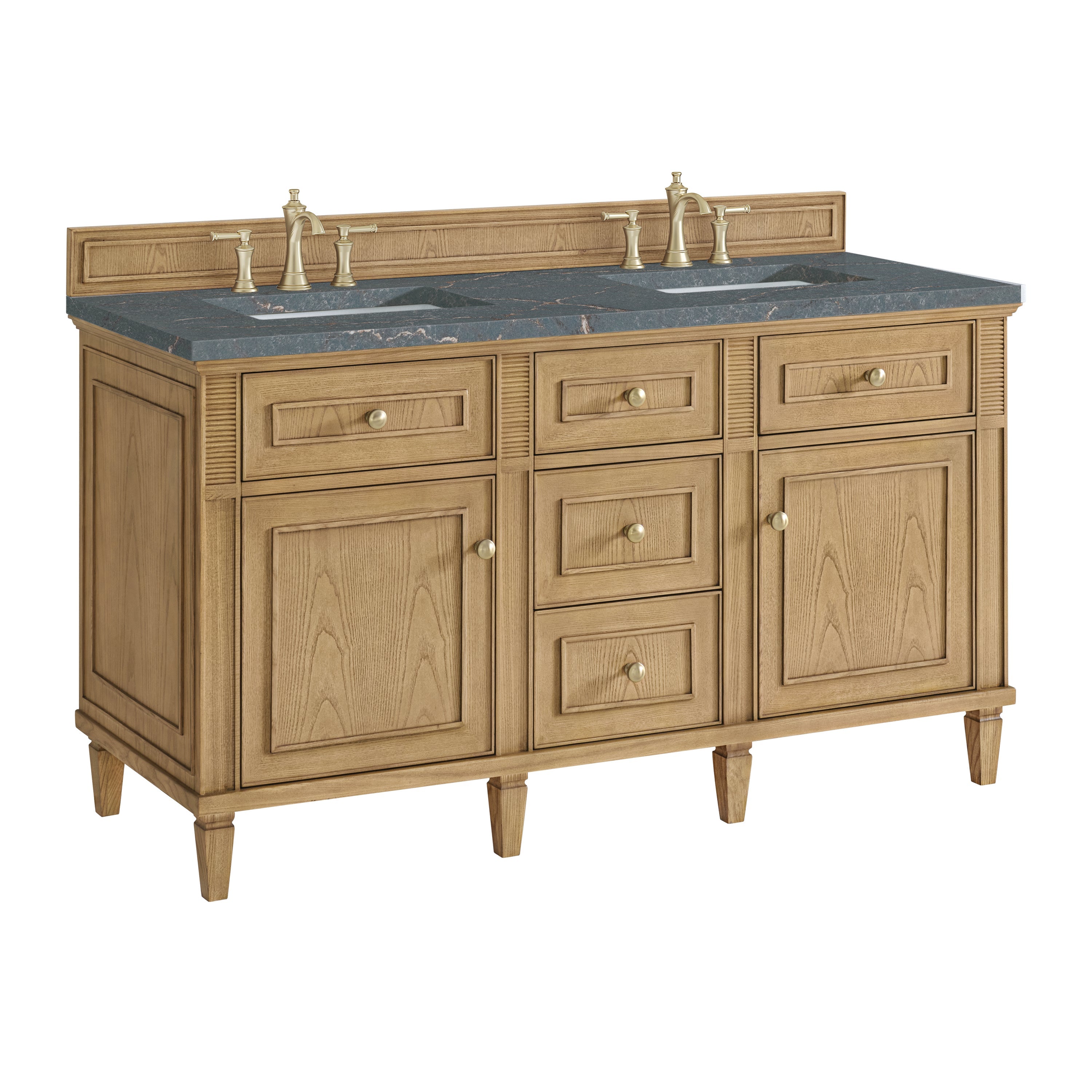 Light Natural Oak / Parisien Bleu - 3 Faucet Holes