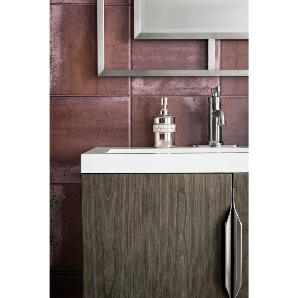 Ash Gray / White Glossy - 1 Faucet Hole