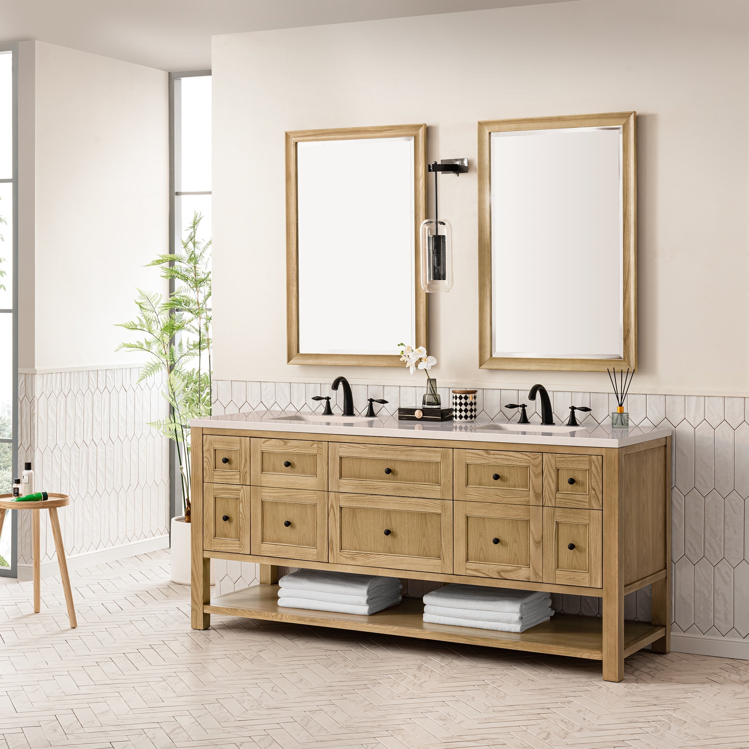 Light Natural Oak / Eternal Marfil - 3 Faucet Holes
