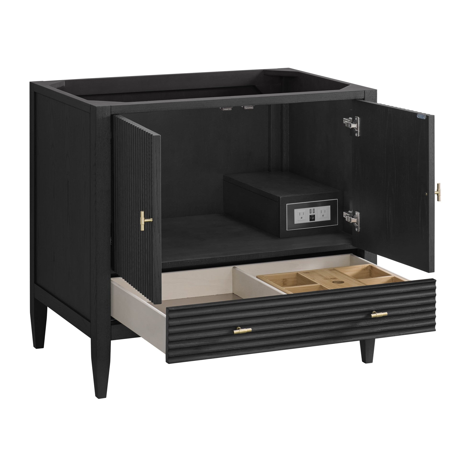 Carbon Oak / White Zeus - 3 Faucet Holes