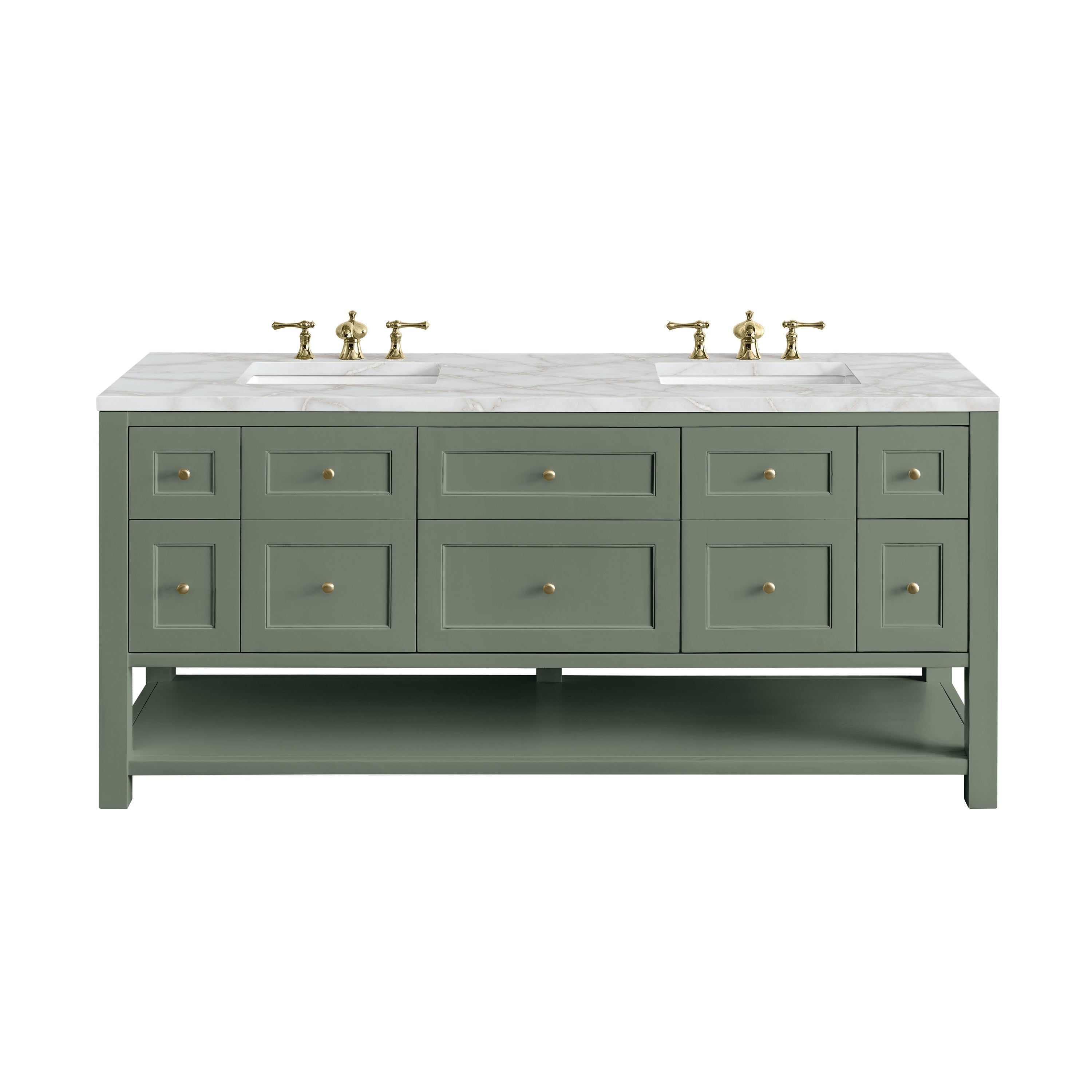 Smokey Celadon / Victorian Silver - 3 Faucet Holes