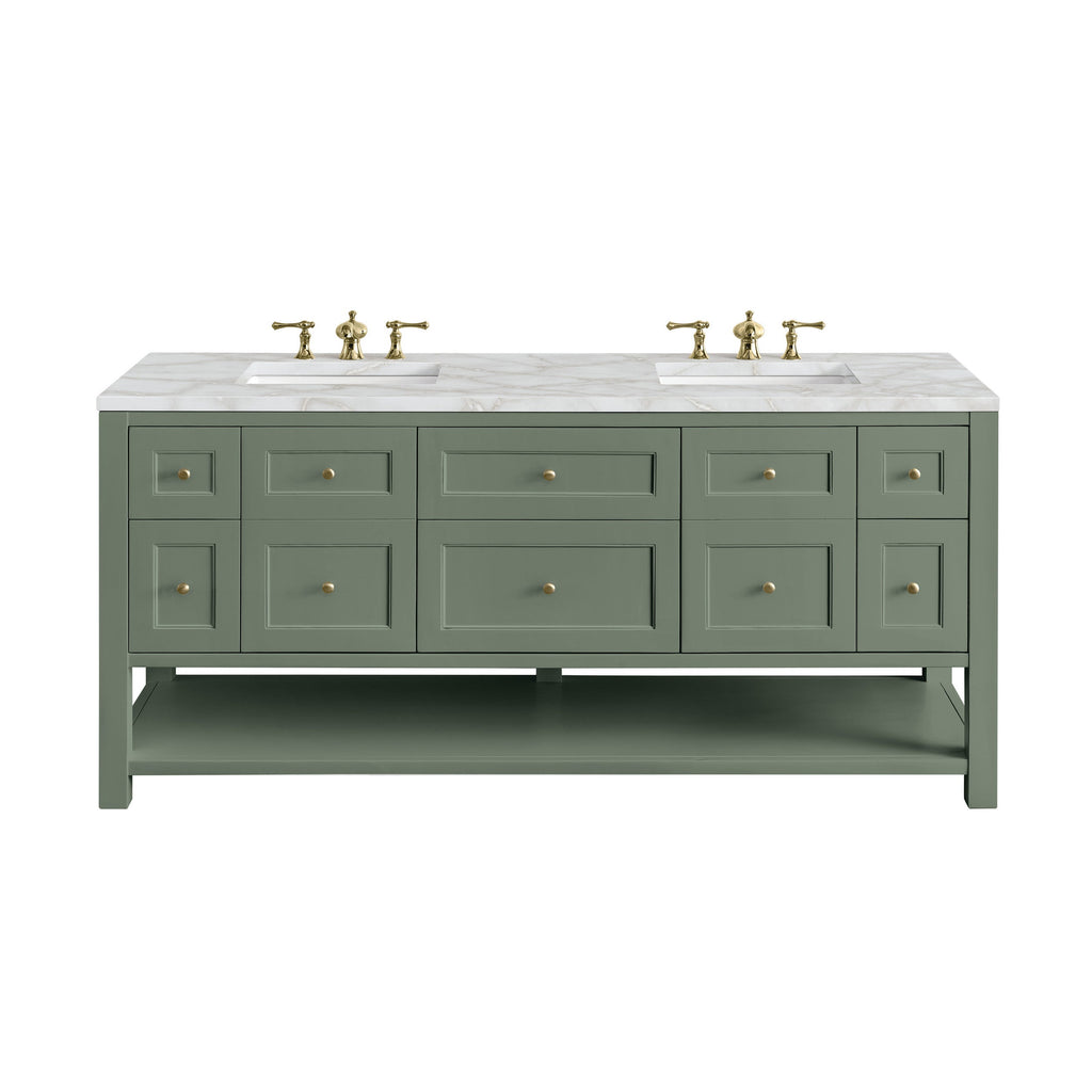 Smokey Celadon / Victorian Silver - 3 Faucet Holes