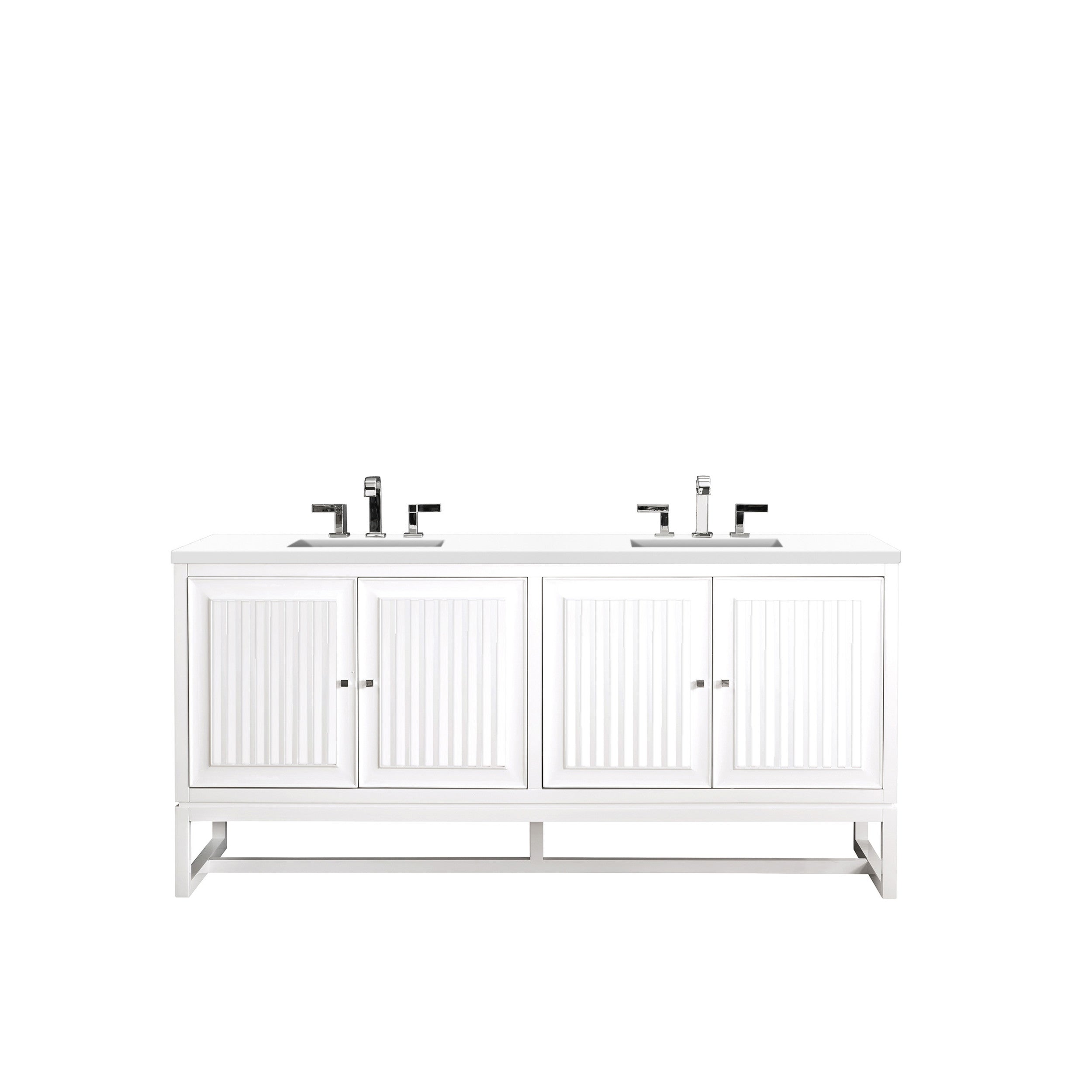Glossy White / White Zeus - 3 Faucet Holes
