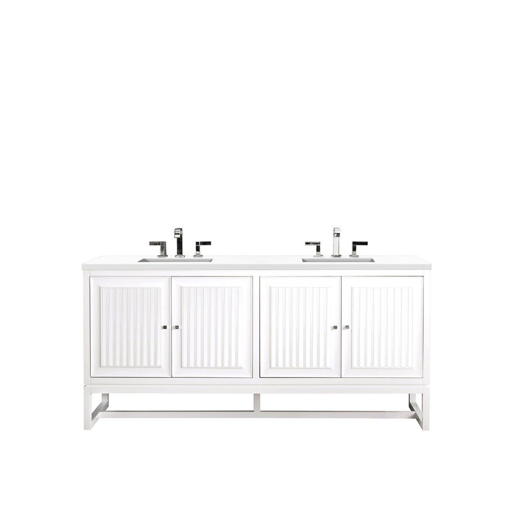 Glossy White / White Zeus - 3 Faucet Holes
