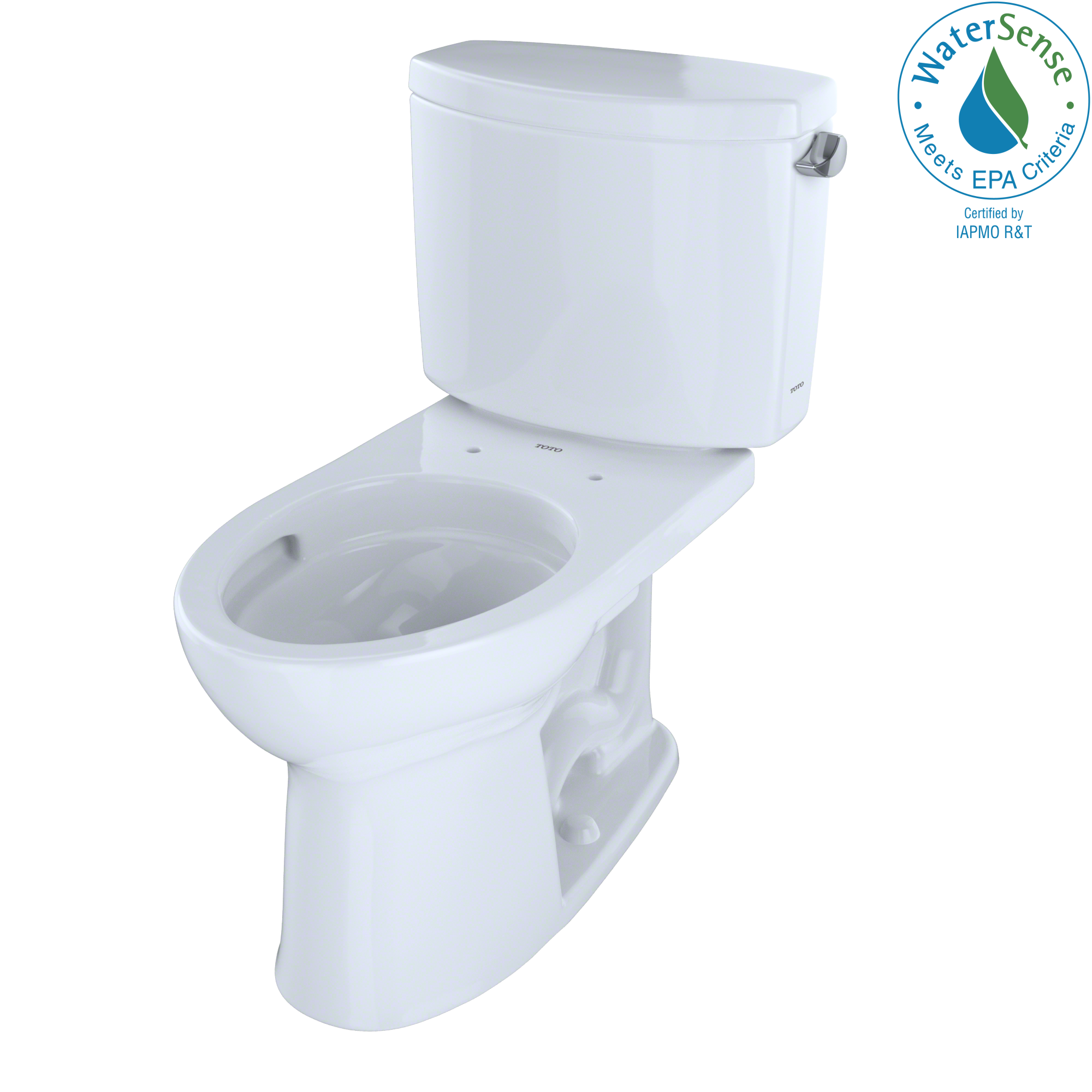 Toto Drake II Two Piece Elongated 1.28 GPF Universal Height Toilet with Cefiontect and Right Hand Trip Lever