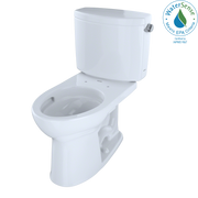 Toto Drake II Two Piece Elongated 1.28 GPF Universal Height Toilet with Cefiontect and Right Hand Trip Lever