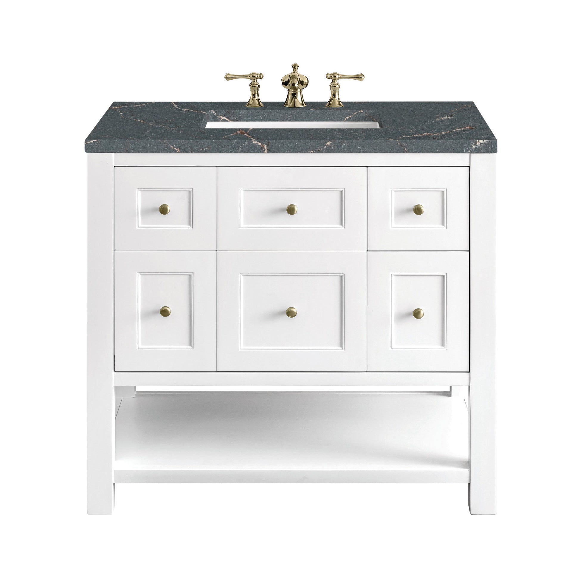 Bright White / Parisien Bleu - 3 Faucet Holes