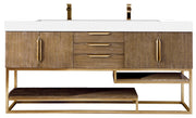 Latte Oak / Radiant Gold / Glossy White - 1 Faucet Hole