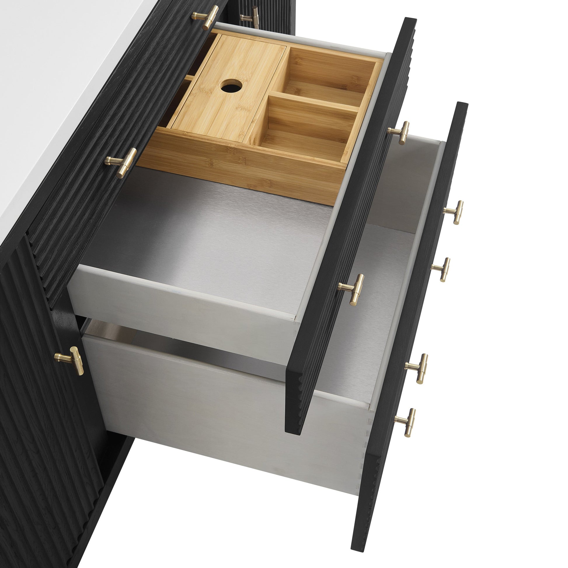 Carbon Oak / White Zeus - 3 Faucet Holes