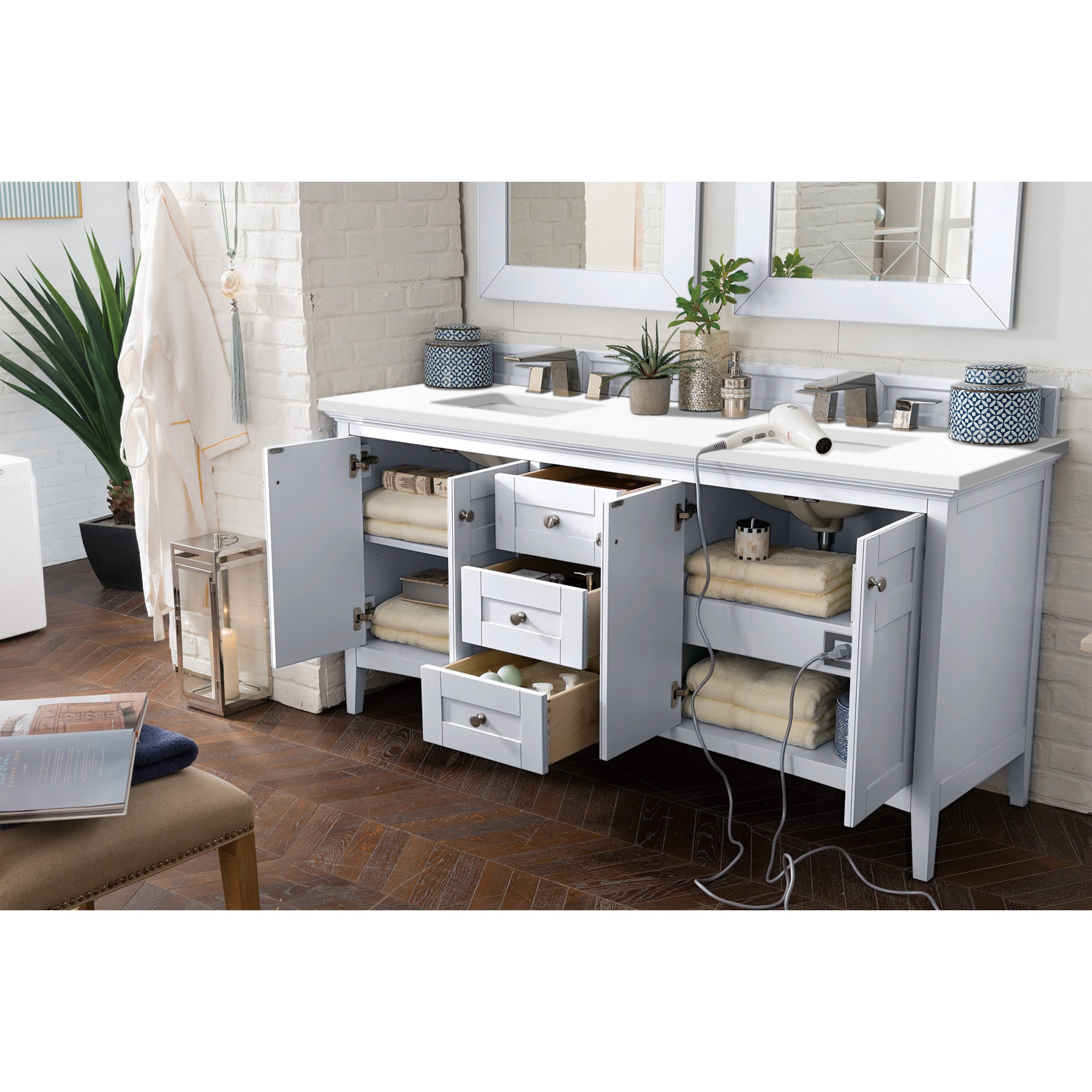 Bright White / White Zeus - 3 Faucet Holes