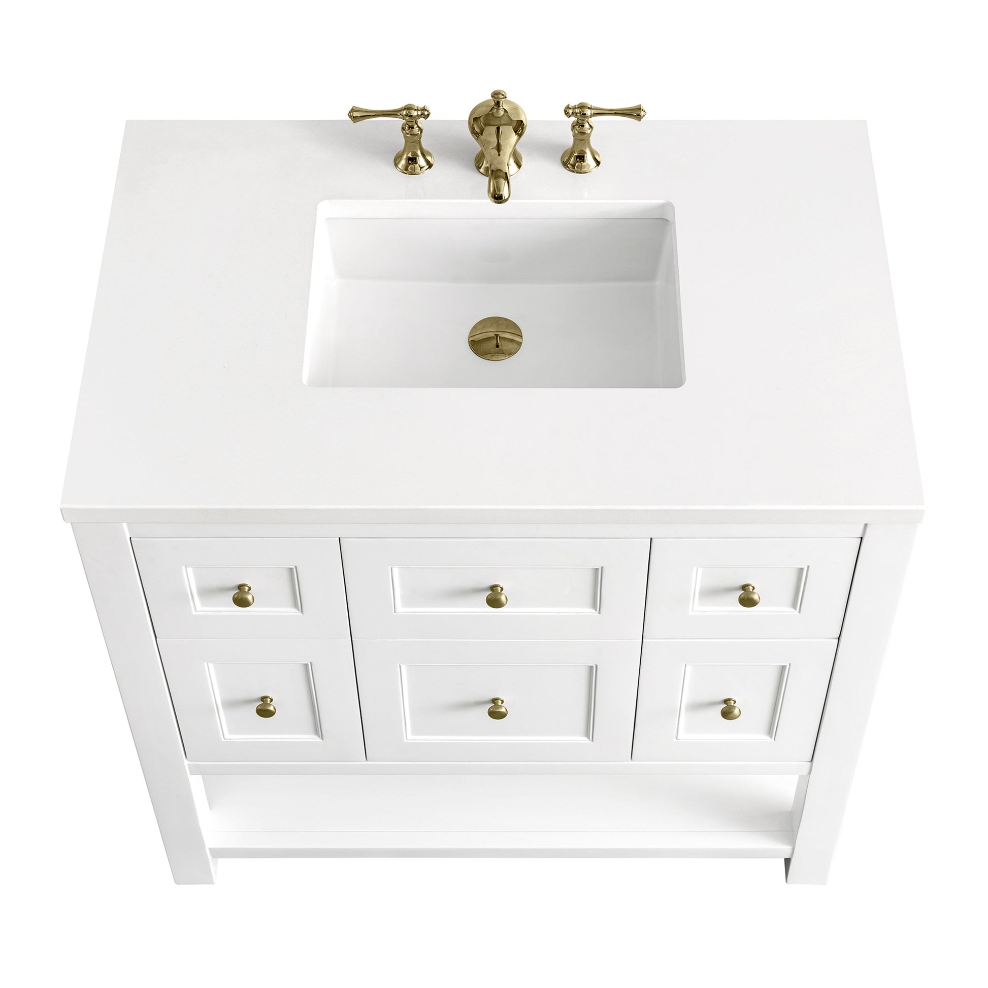 Bright White / White Zeus - 3 Faucet Holes