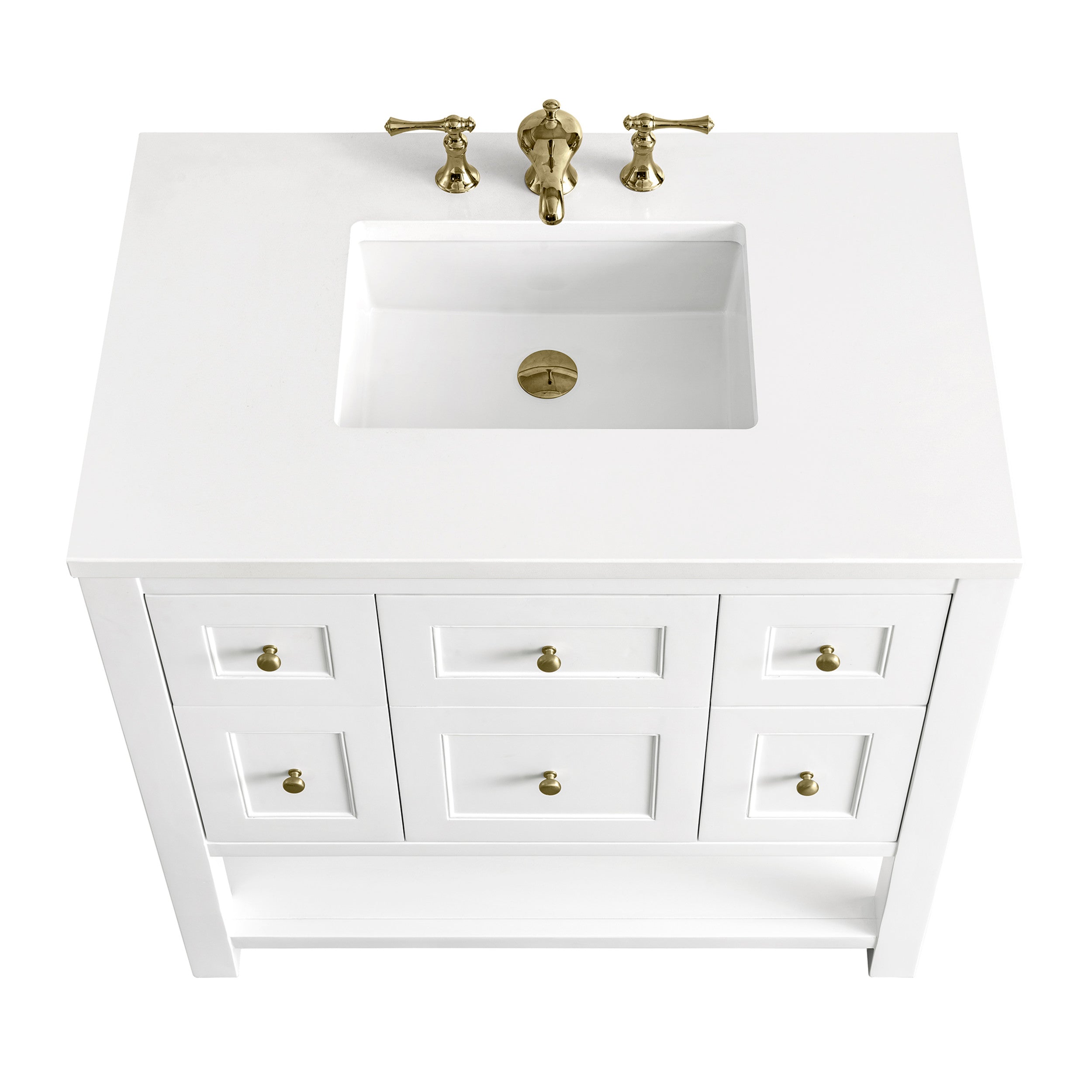 Bright White / White Zeus - 3 Faucet Holes