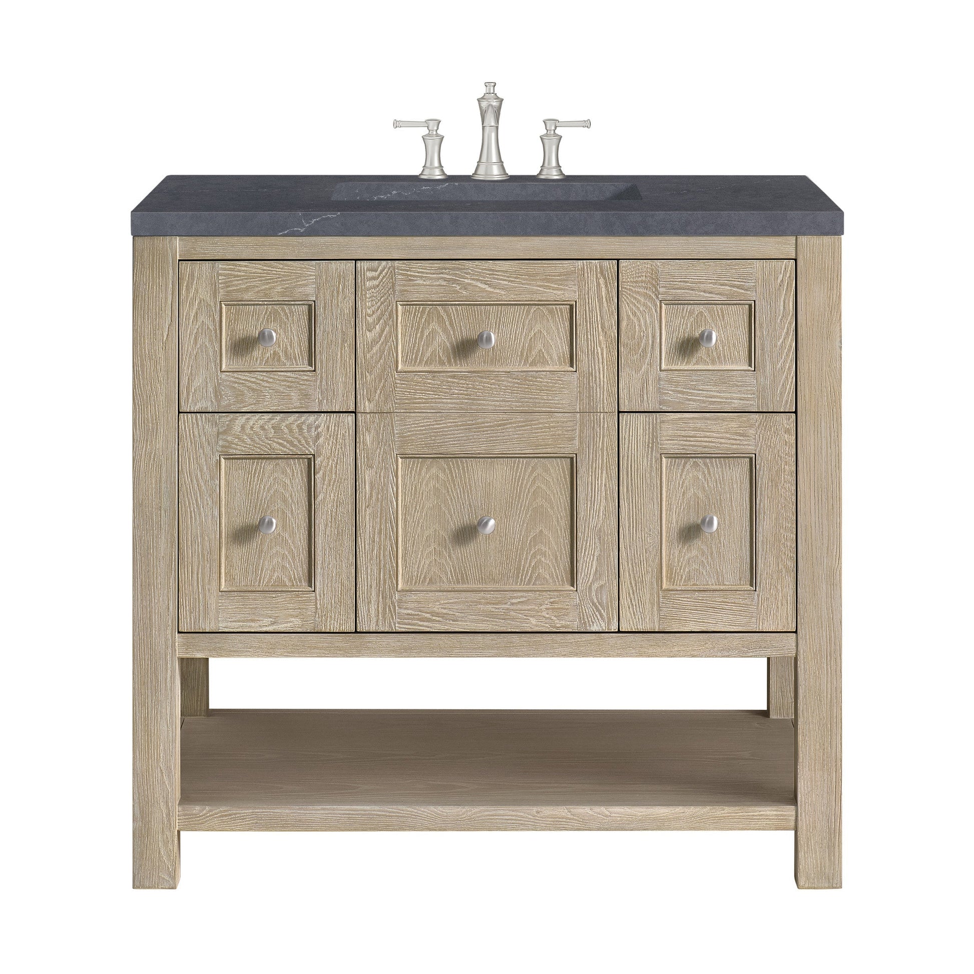 Whitewashed Oak / Charcoal Soapstone - 3 Faucet Holes