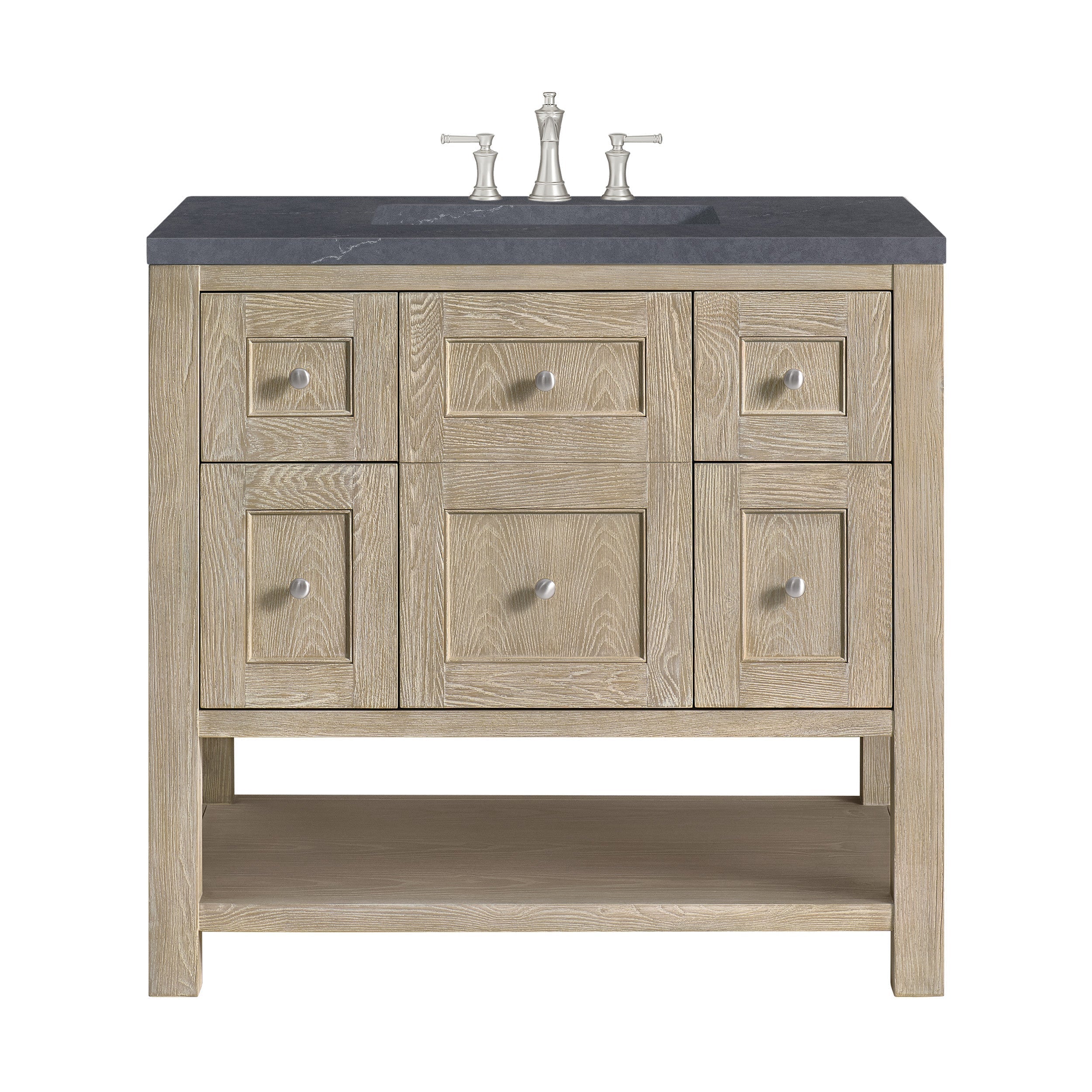 Whitewashed Oak / Charcoal Soapstone - 3 Faucet Holes