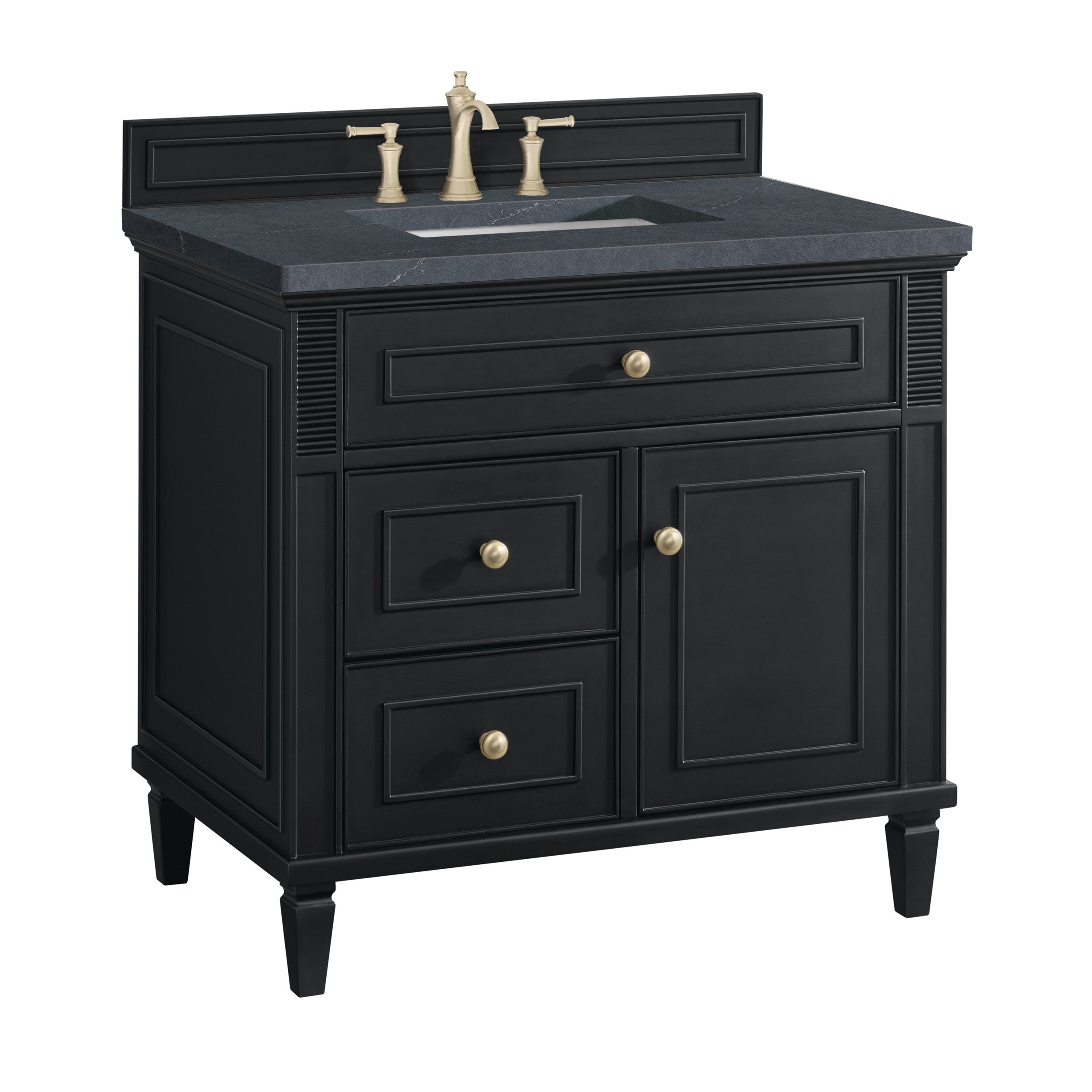 Black Onyx / Charcoal Soapstone - 3 Faucet Holes