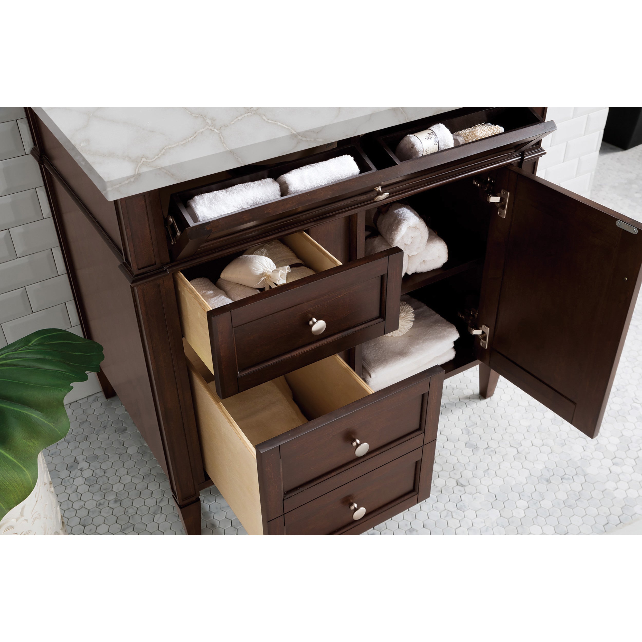 Burnished Mahogany / Victorian Silver - 3 Faucet Holes