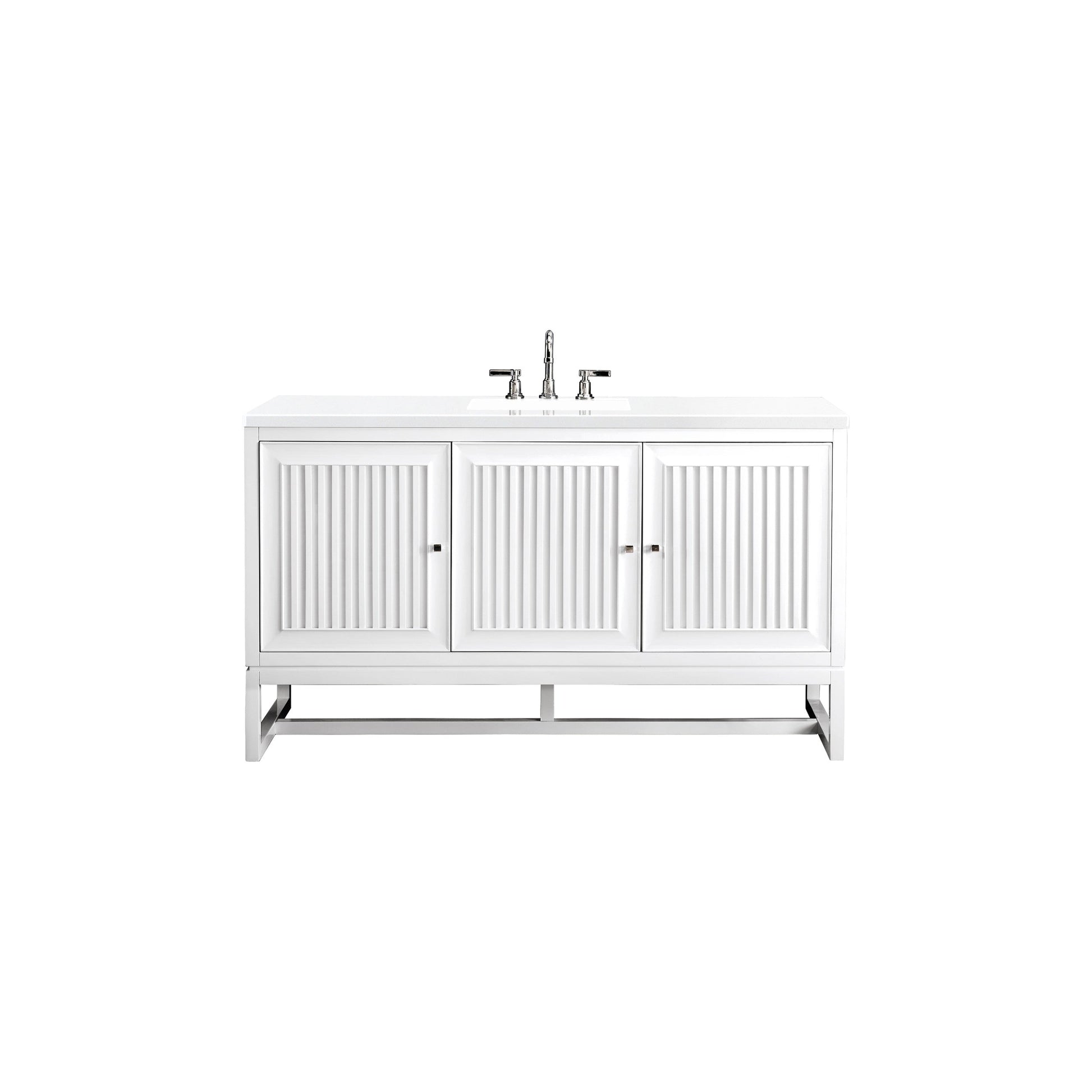 Glossy White / White Zeus - 3 Faucet Holes