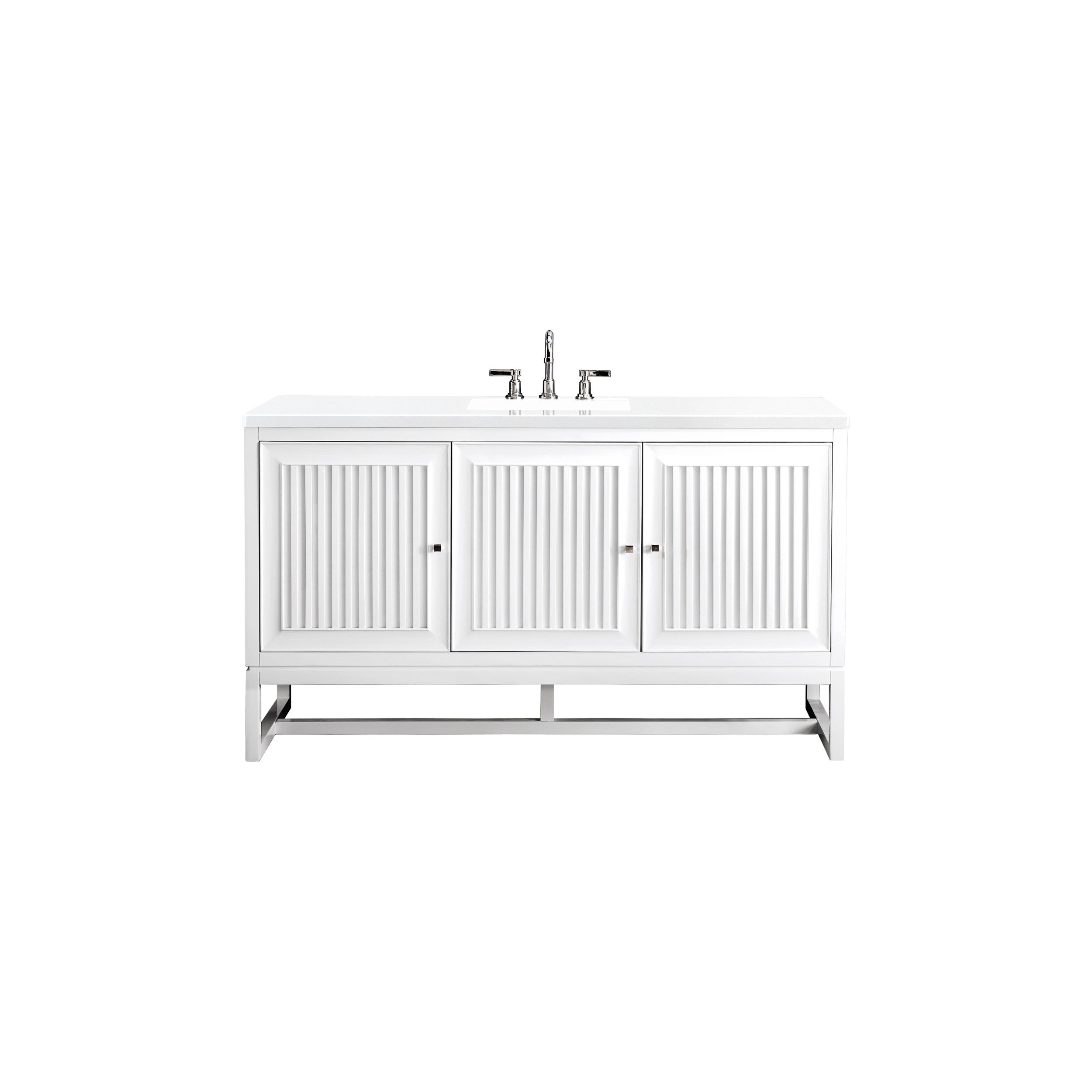 Glossy White / White Zeus - 3 Faucet Holes