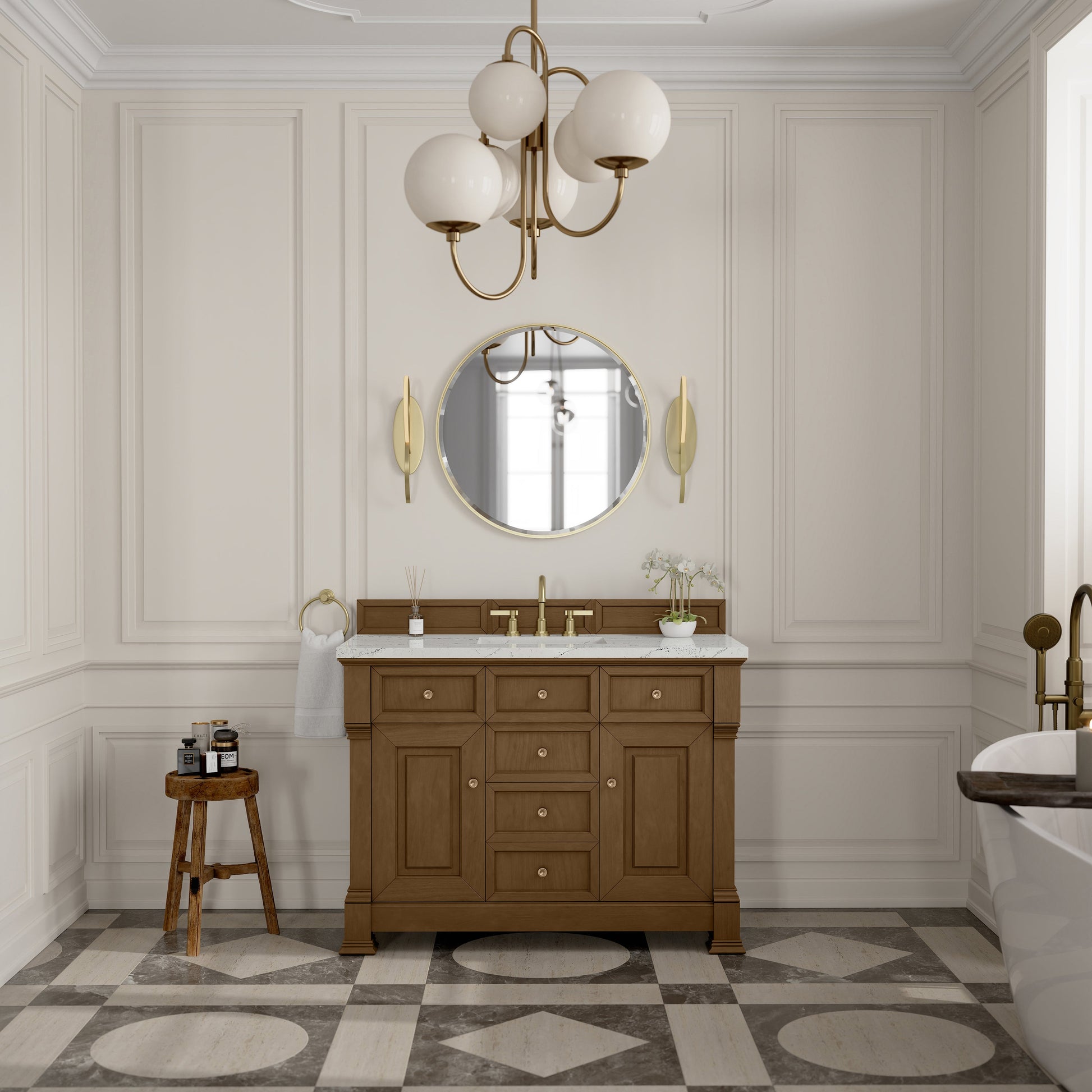 Honey Oak / Ethereal Noctis - 3 Faucet Holes