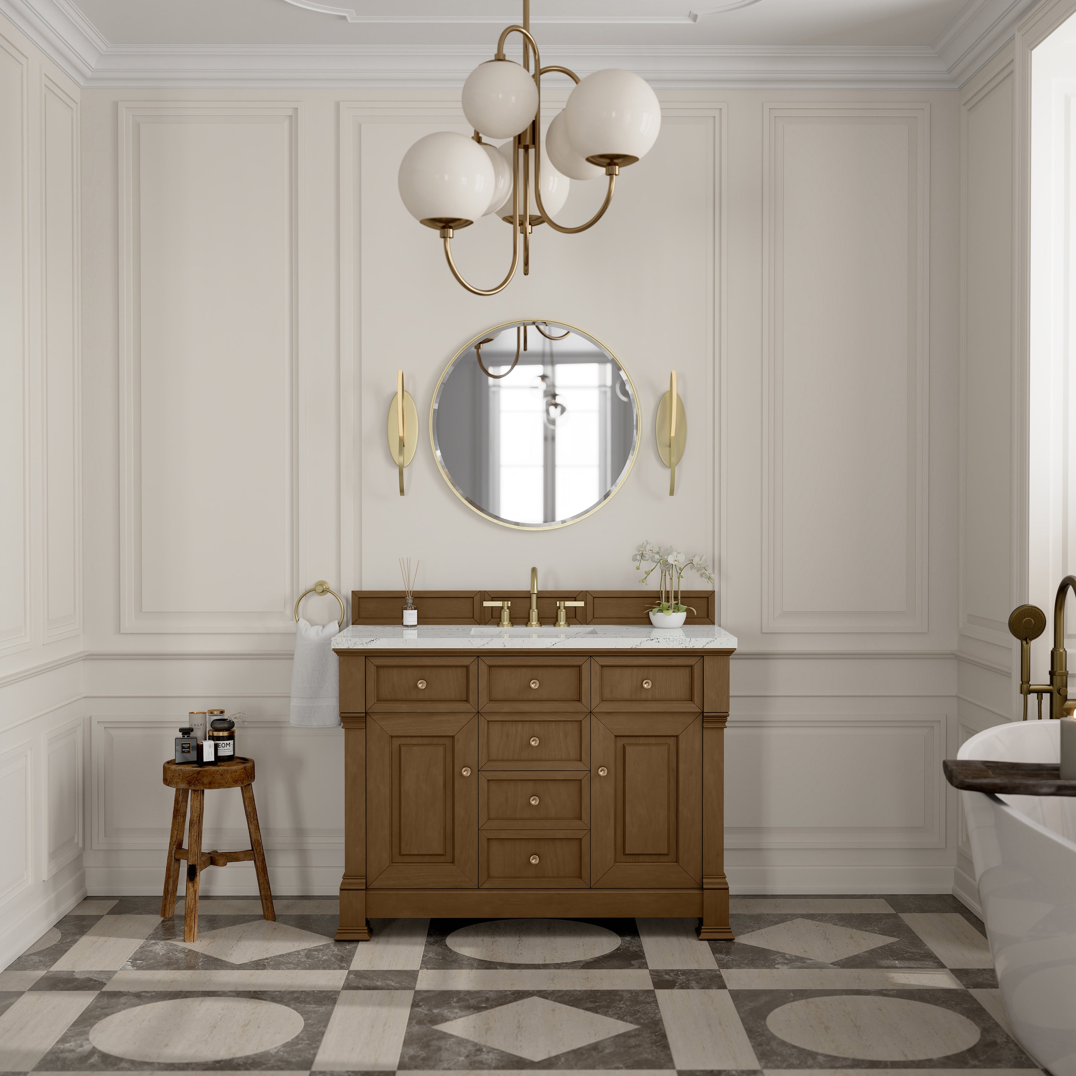 Honey Oak / Ethereal Noctis - 3 Faucet Holes