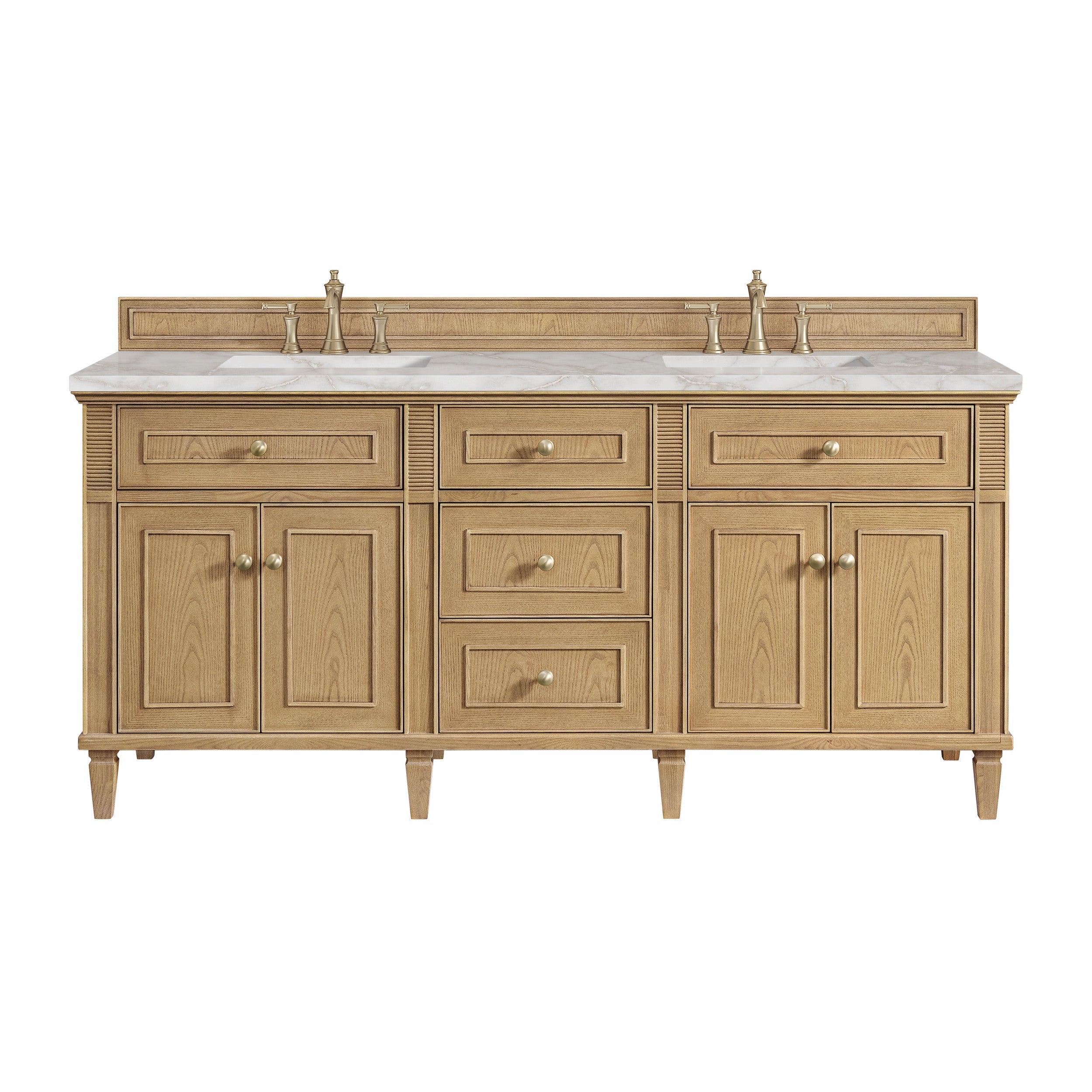 Light Natural Oak / Victorian Silver - 3 Faucet Holes