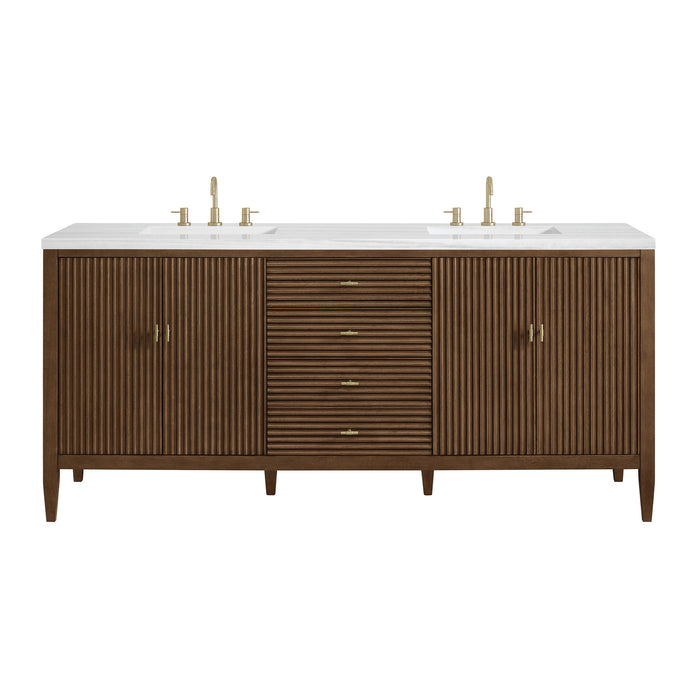 Mid-Century Walnut / Arctic Fall - 3 Faucet Holes
