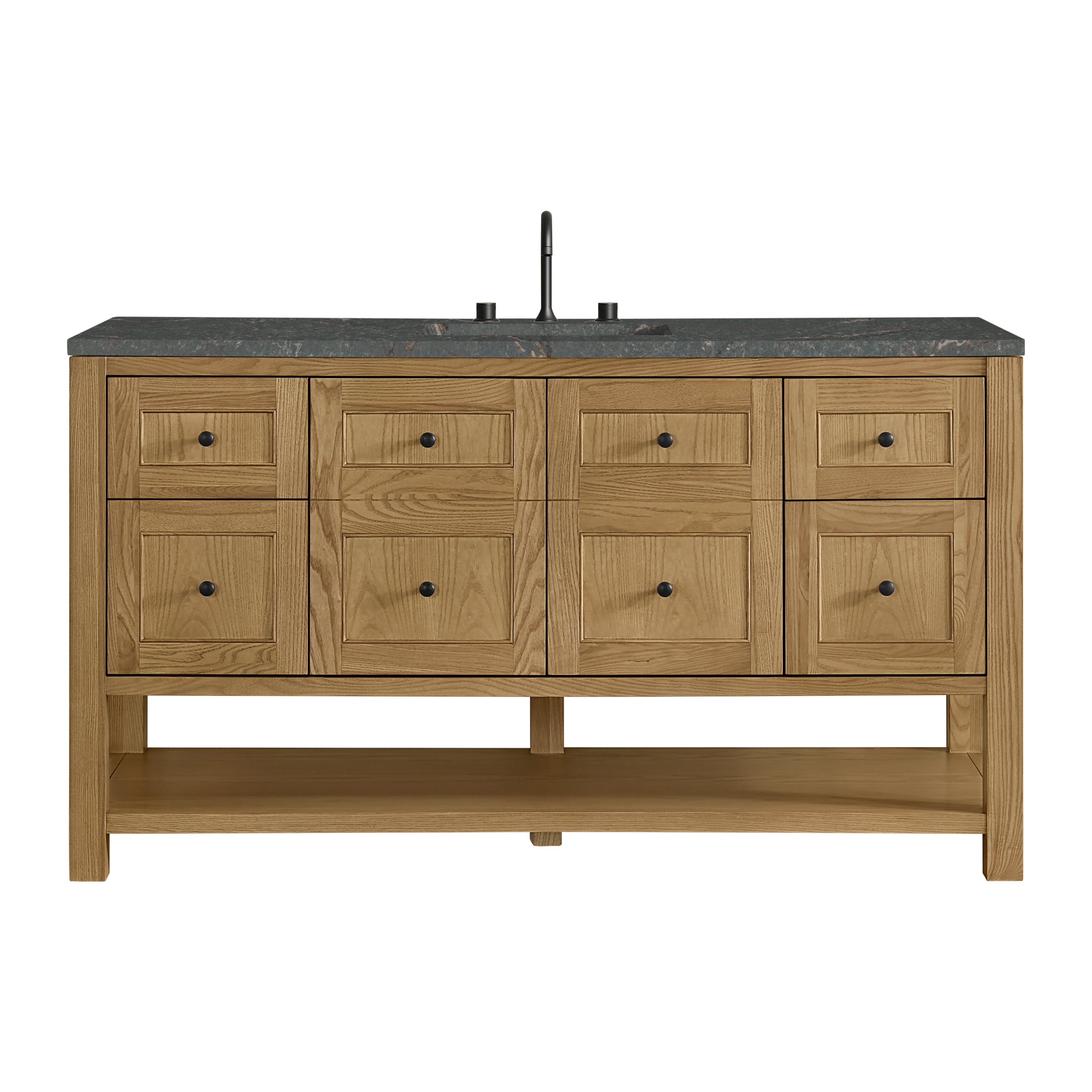 Light Natural Oak / Parisien Bleu - 3 Faucet Holes