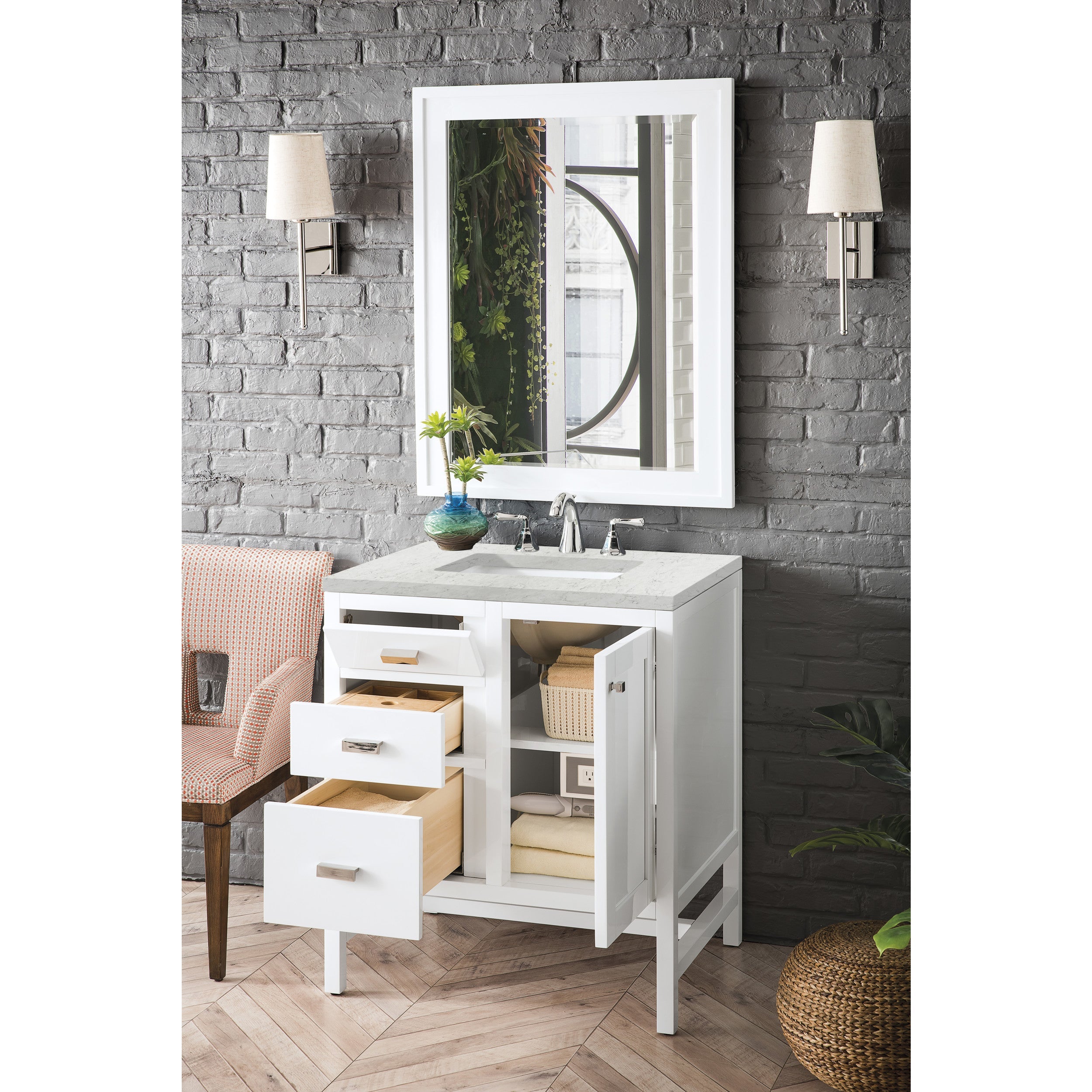 Glossy White / Eternal Jasmine Pearl - 3 Faucet Holes